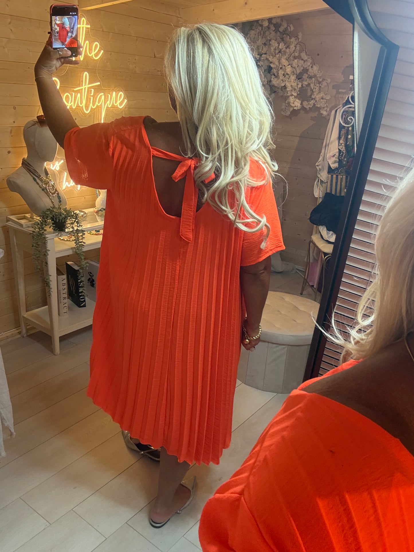 Mya Pleated Dress