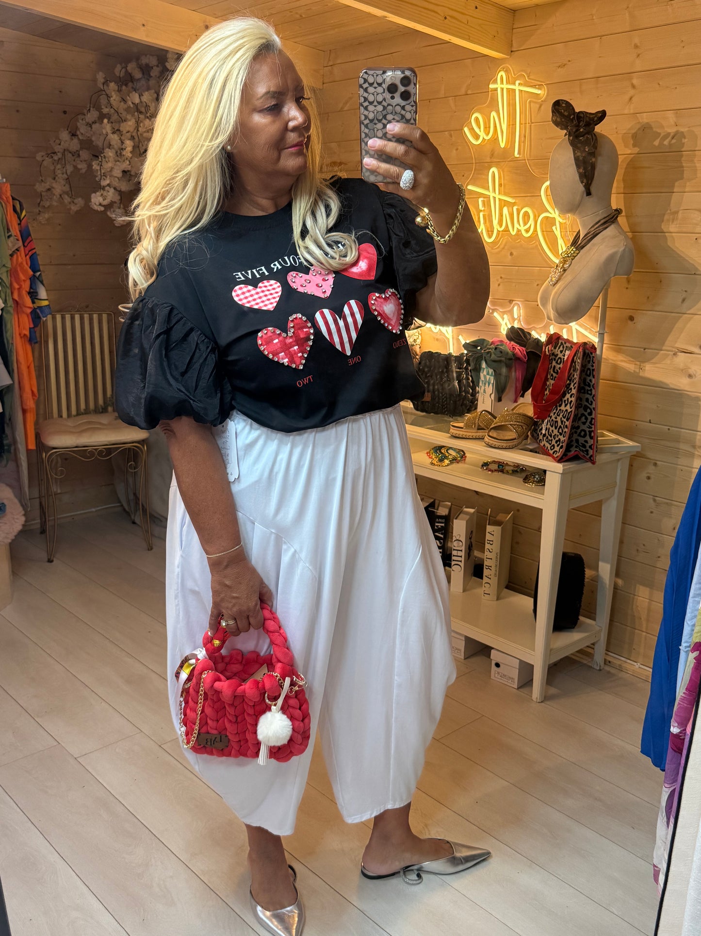 Heart Slogan Oversized T-Shirt Dress