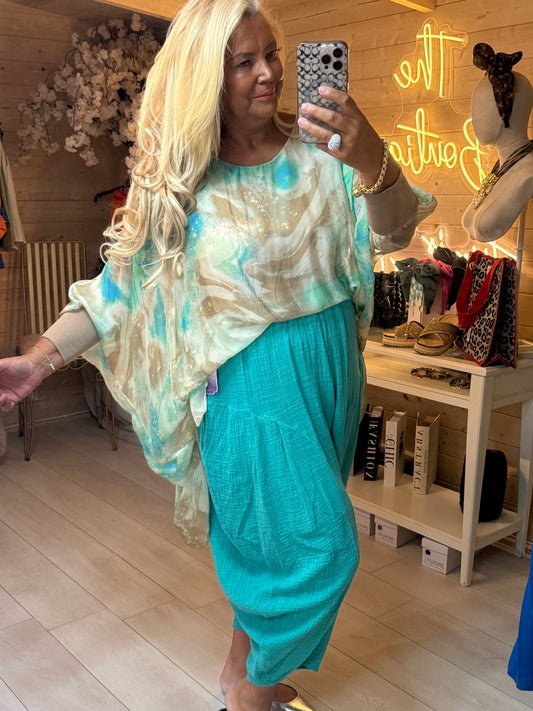 Aqua Plain Slouch Trousers – Cheesecloth One Size 8-22