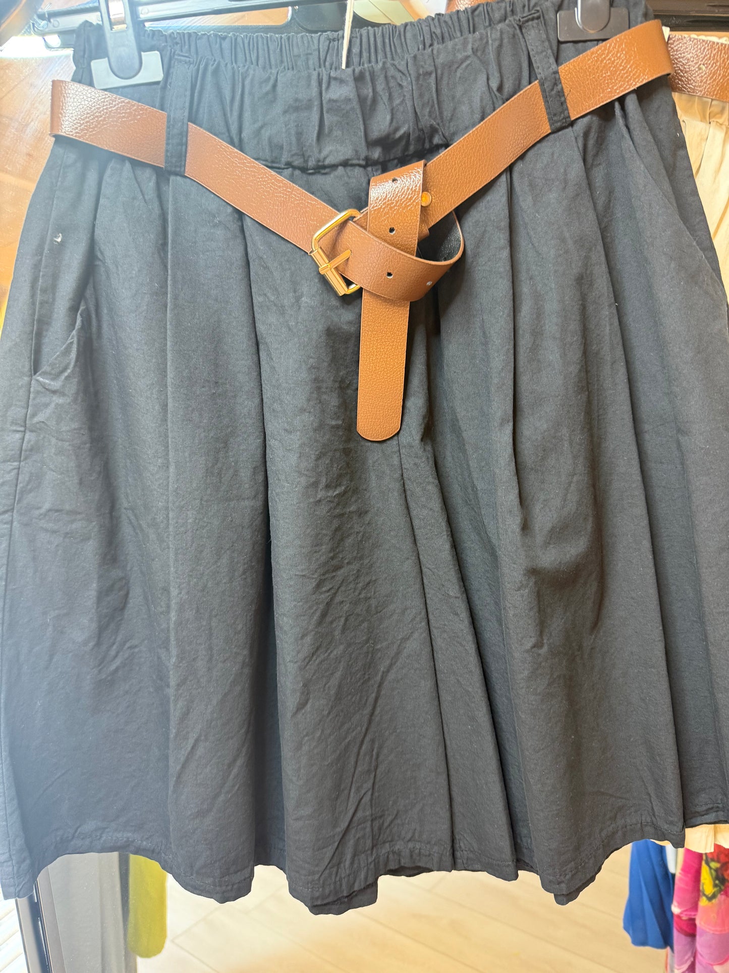 Belted Wide Leg Shorts One Size 8-14