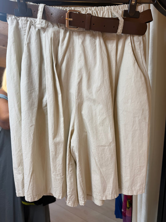 Belted Wide Leg Shorts One Size 8-14