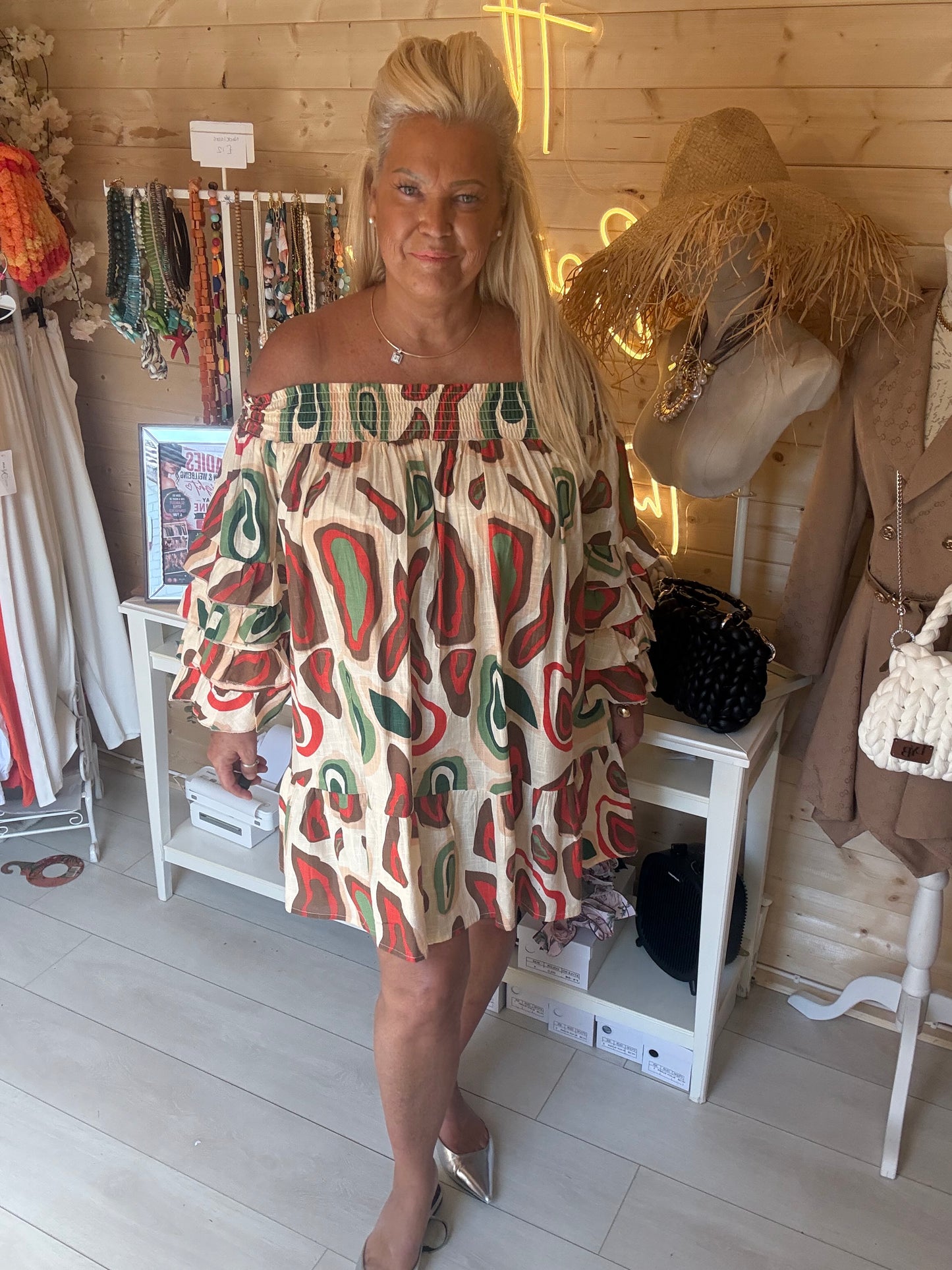 Sienna Off Shoulder Mini Dress One Size 8-20