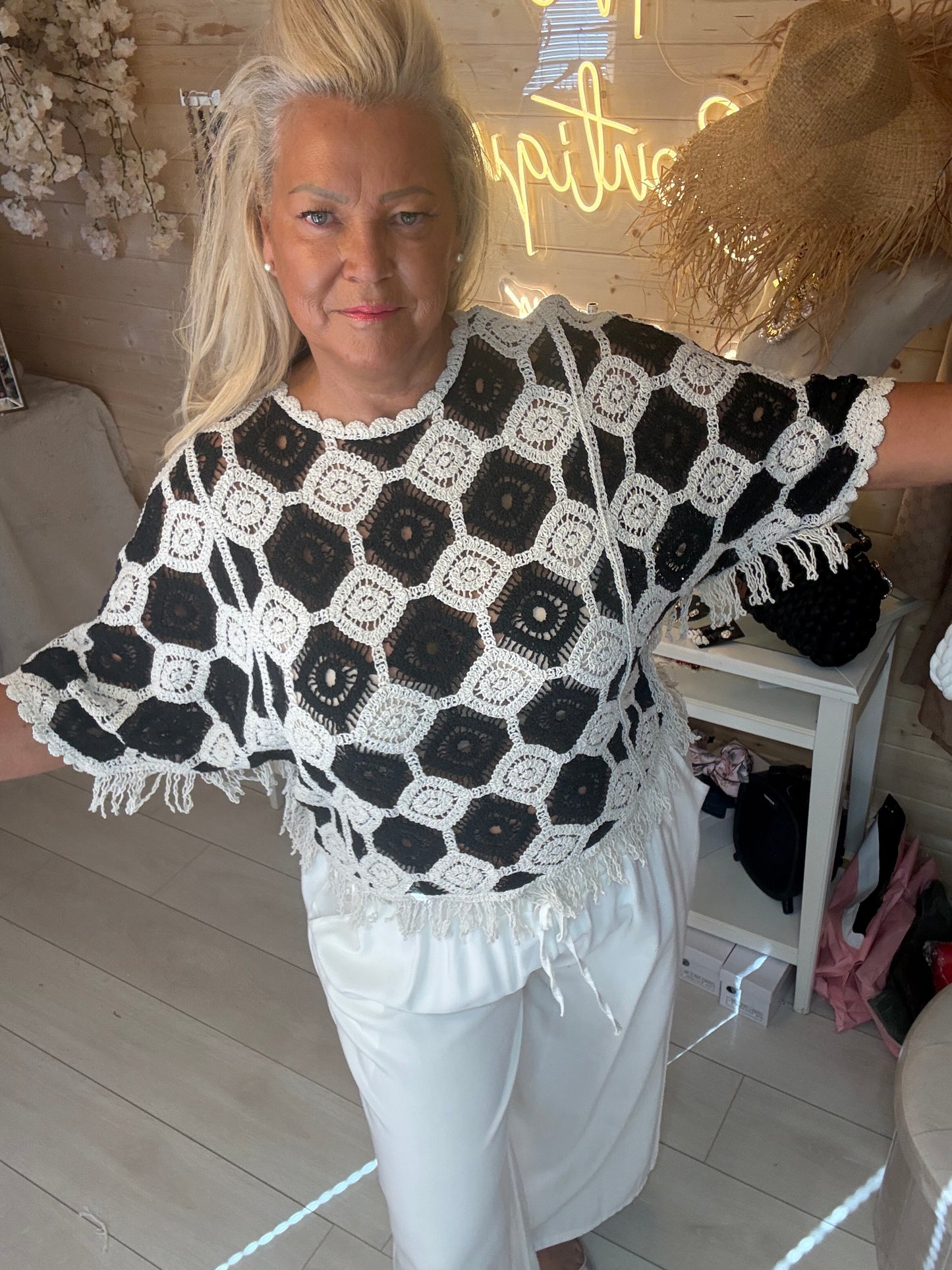 Capri Crochet Granny Square Top One Size 8-18