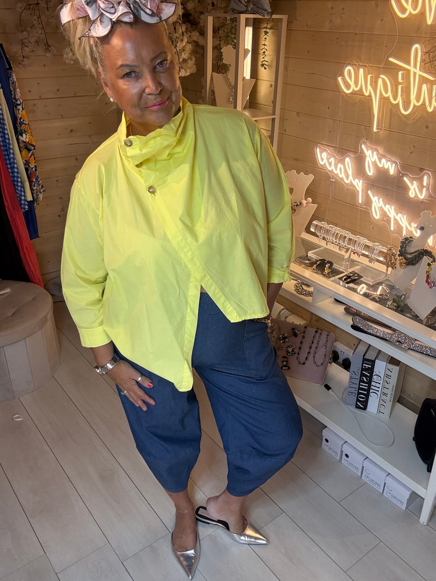 Cannes crossover jacket top three quarter view – The Ultimate Ladies Boutique one size