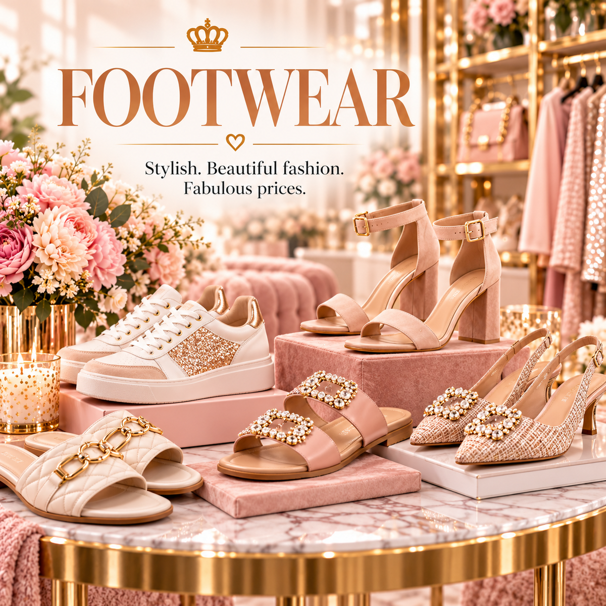 Women's footwear collection at The Ultimate Ladies Boutique