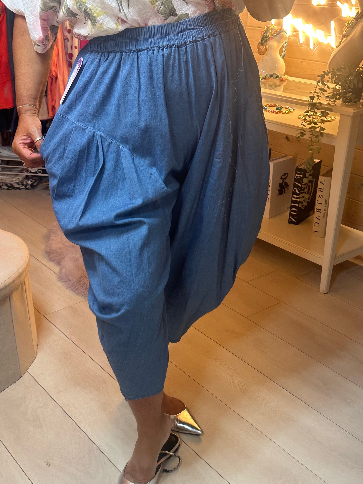 Denim Slouch Trousers
