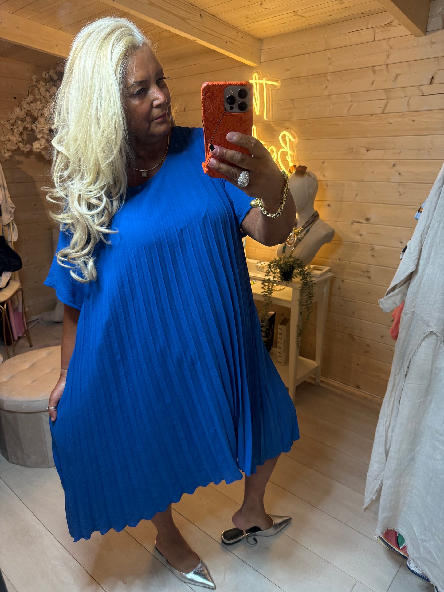 Mya Pleated Dress