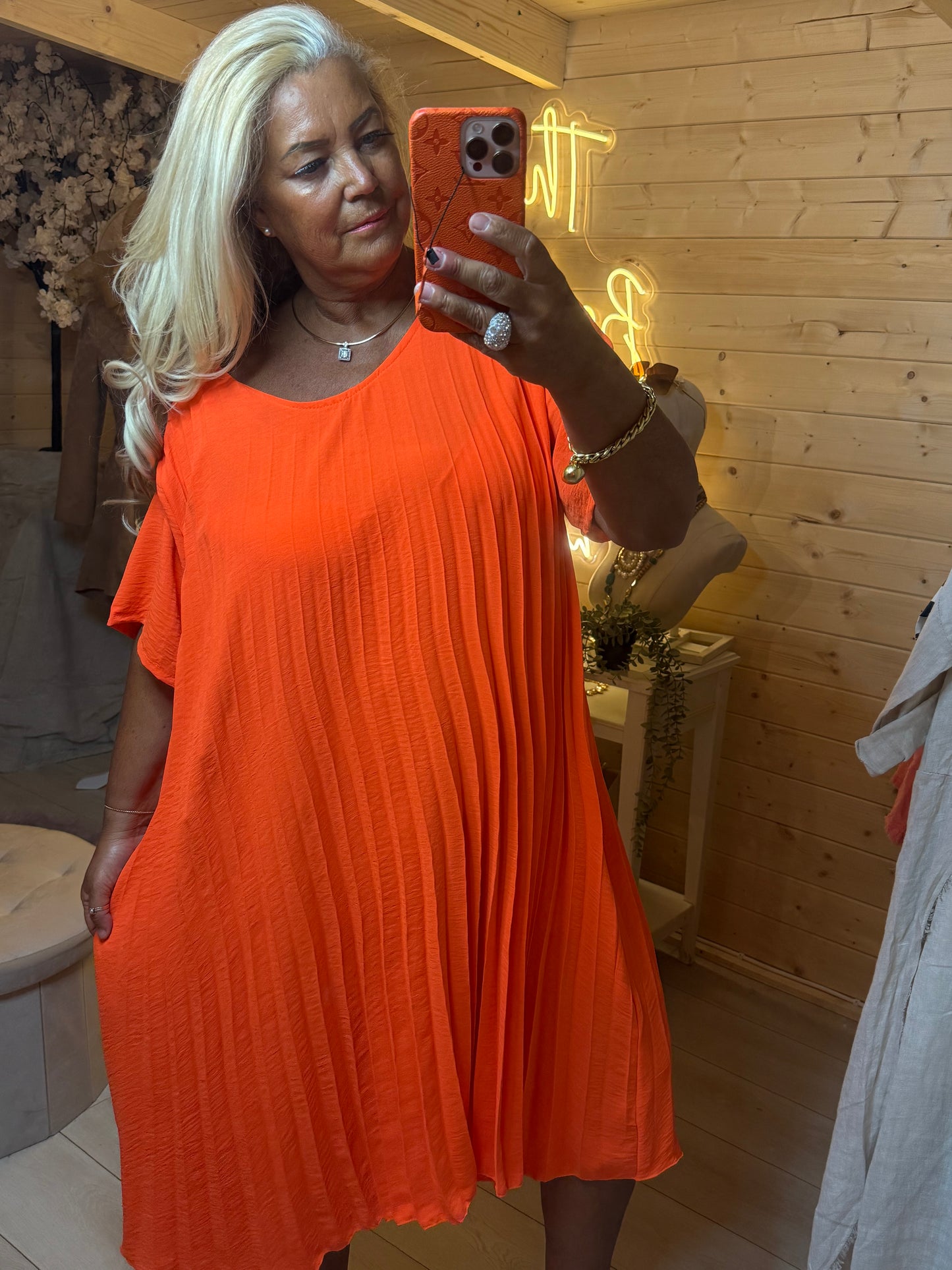 Mya Pleated Dress