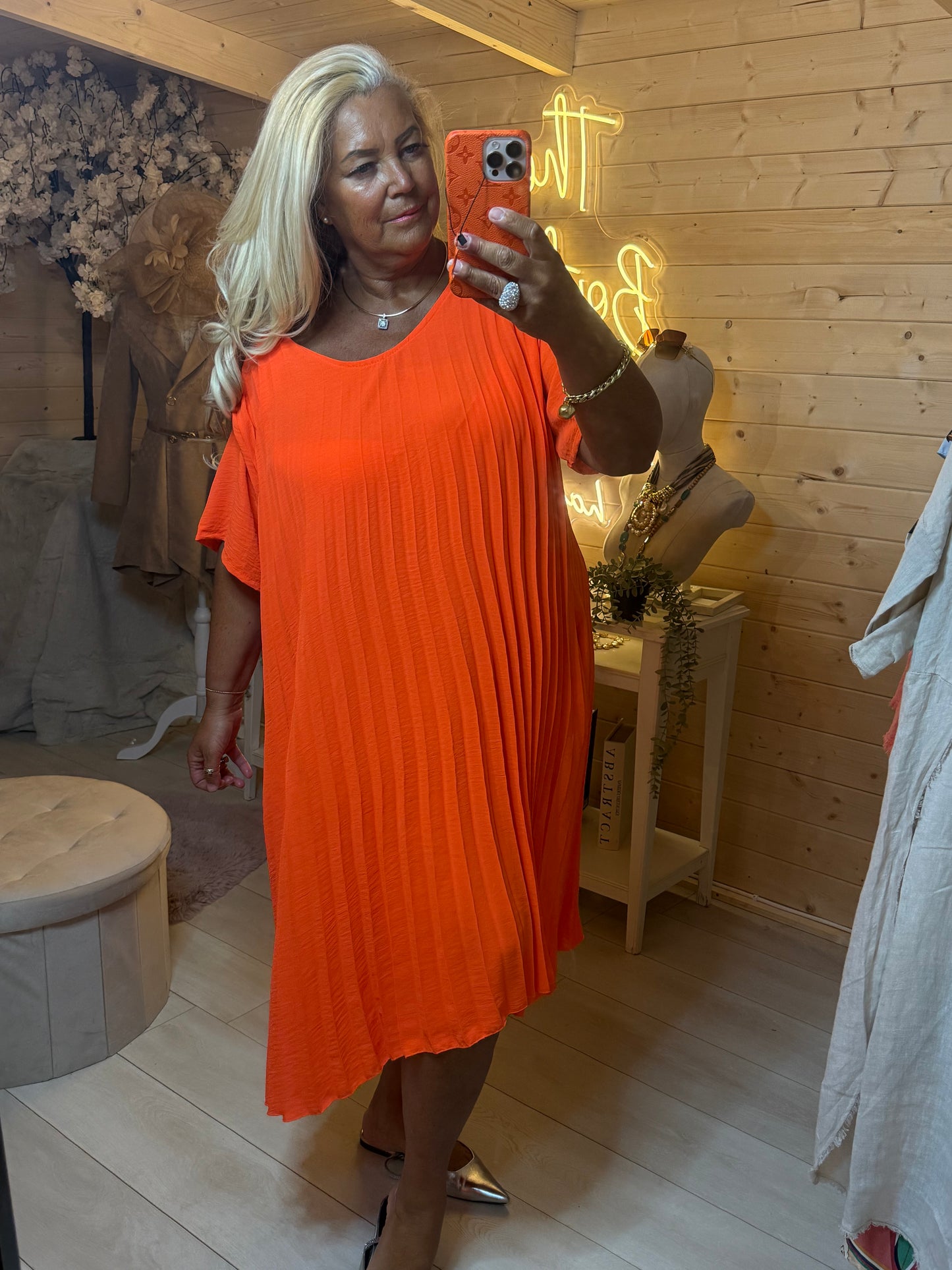 Mya Pleated Dress