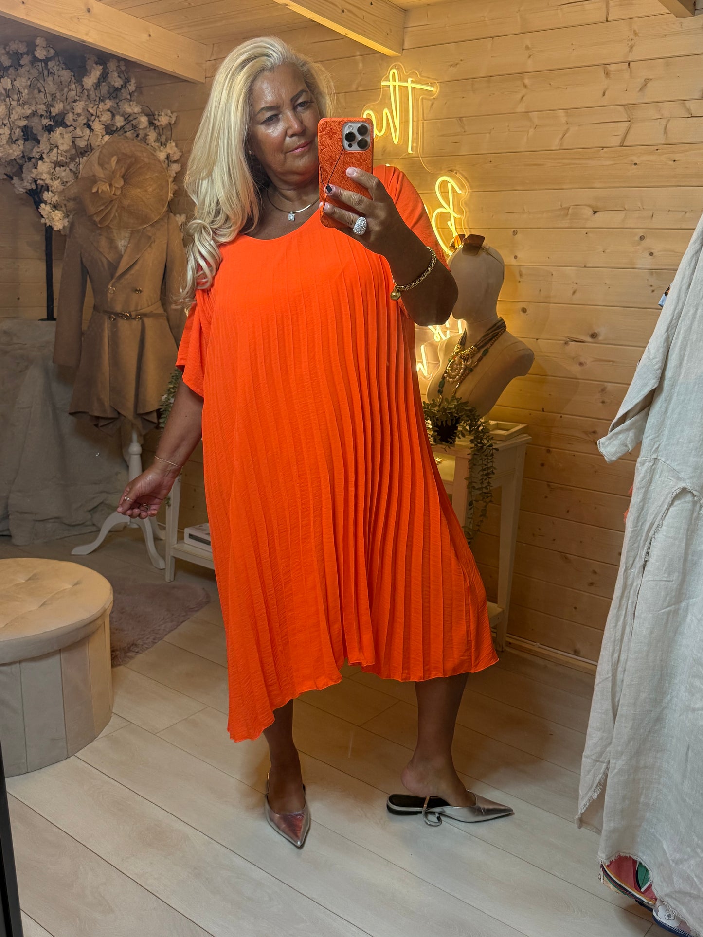 Mya Pleated Dress