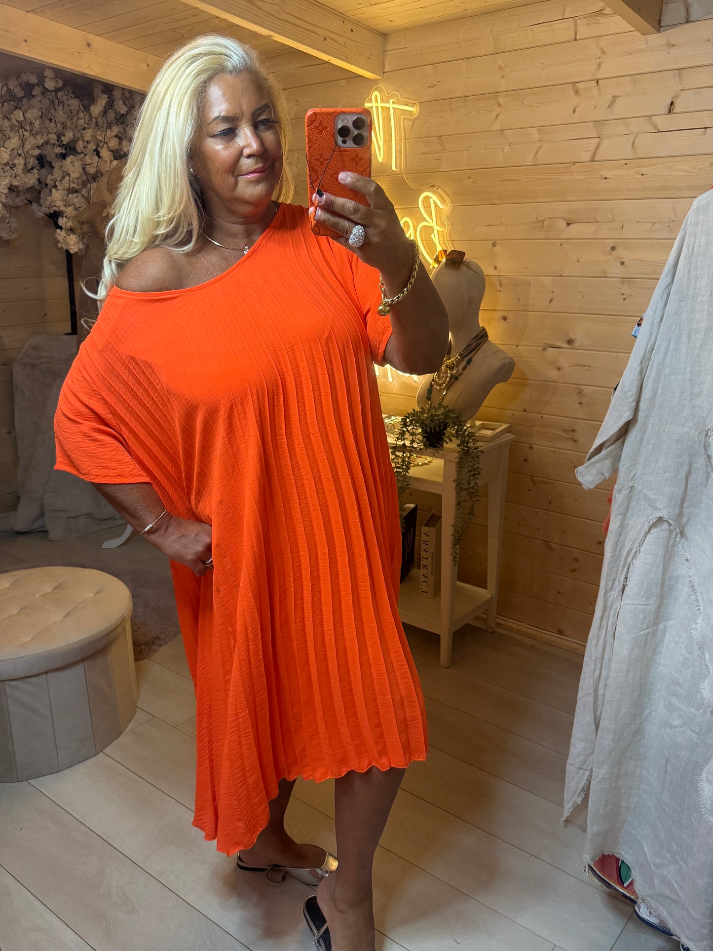 Mya Pleated Dress