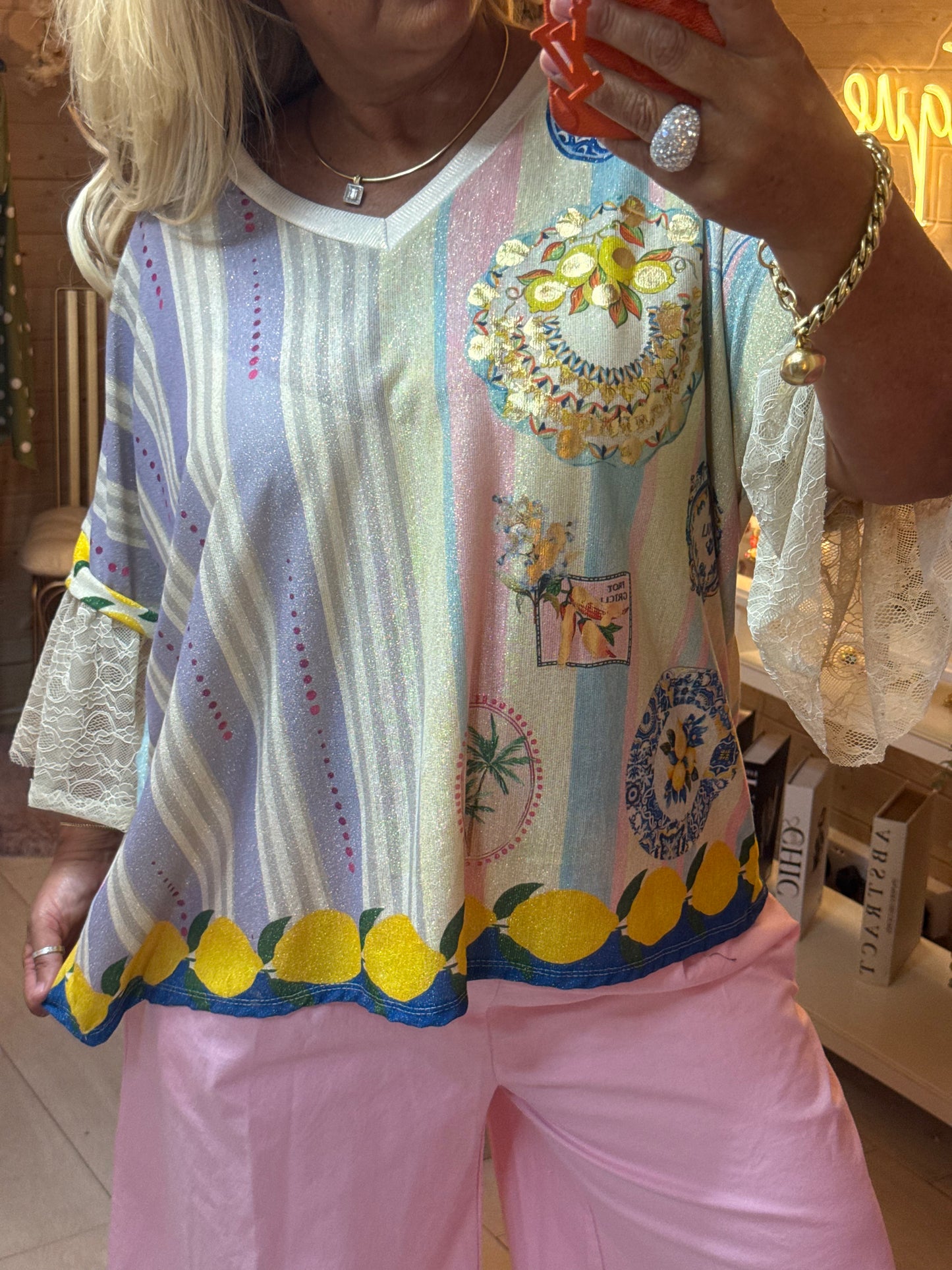 Shimmer Lemons Top