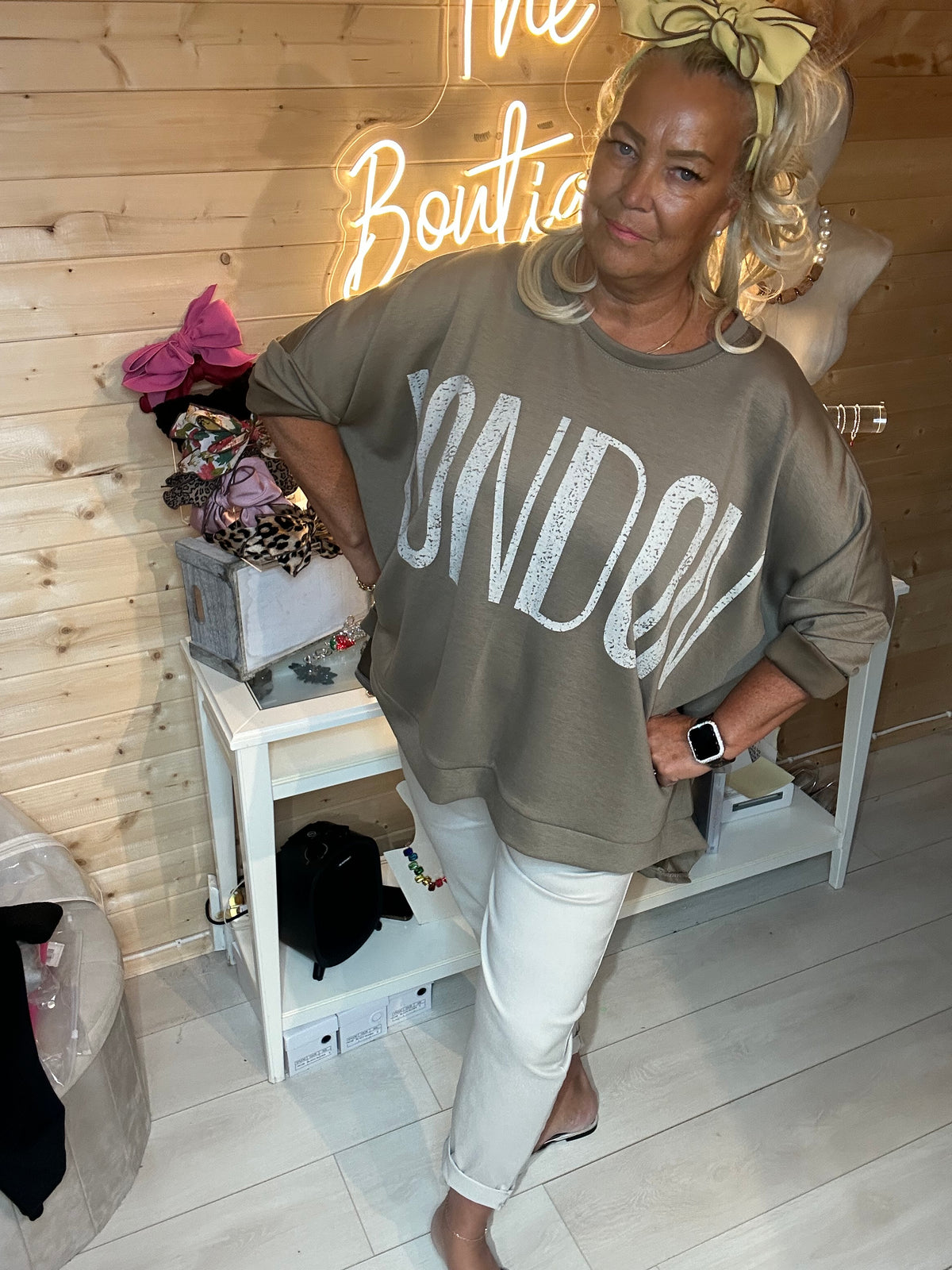 Additional product photo 4 of 6: Mayfair Oversized London Print Top | One Size 8-24