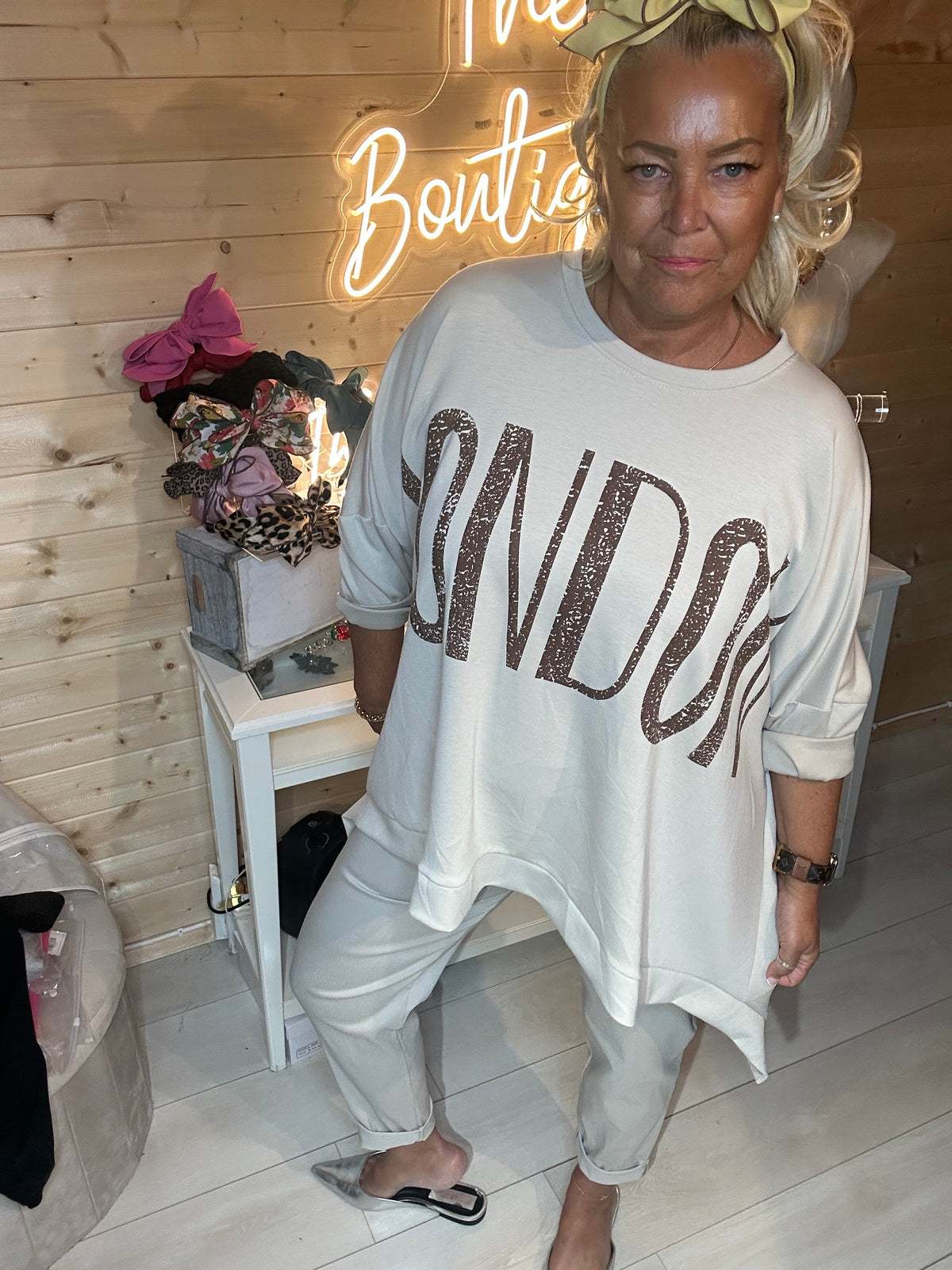 Additional product photo 5 of 6: Mayfair Oversized London Print Top | One Size 8-24