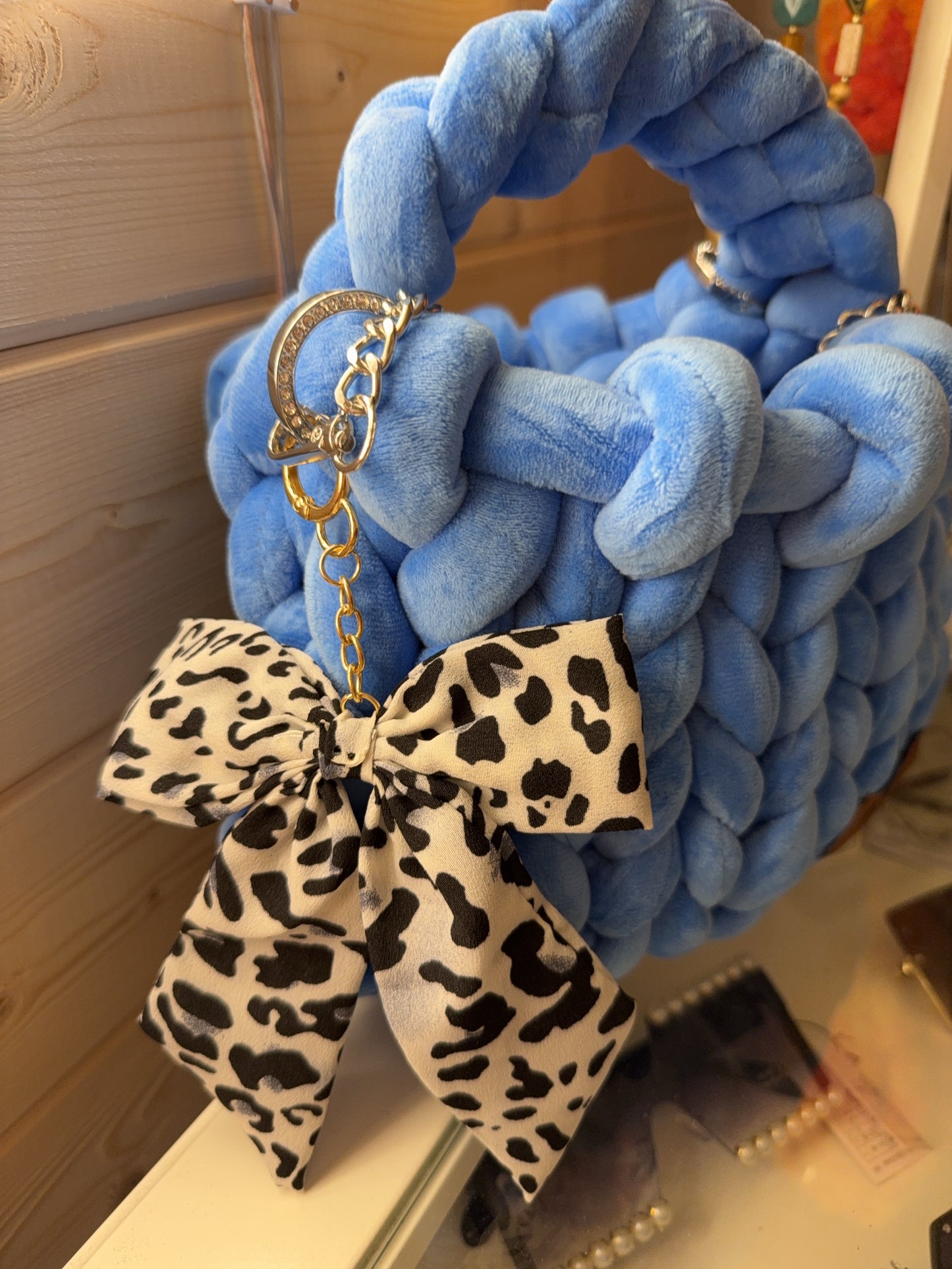 The Azure Bow Bag | Plush Luxe Collection