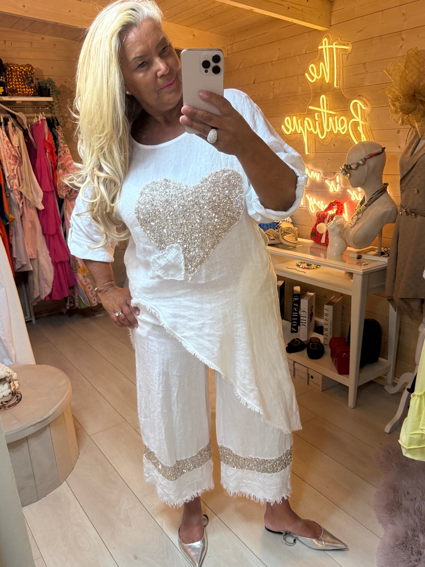 Deluxe Sequin Long Top | One Size 8-18