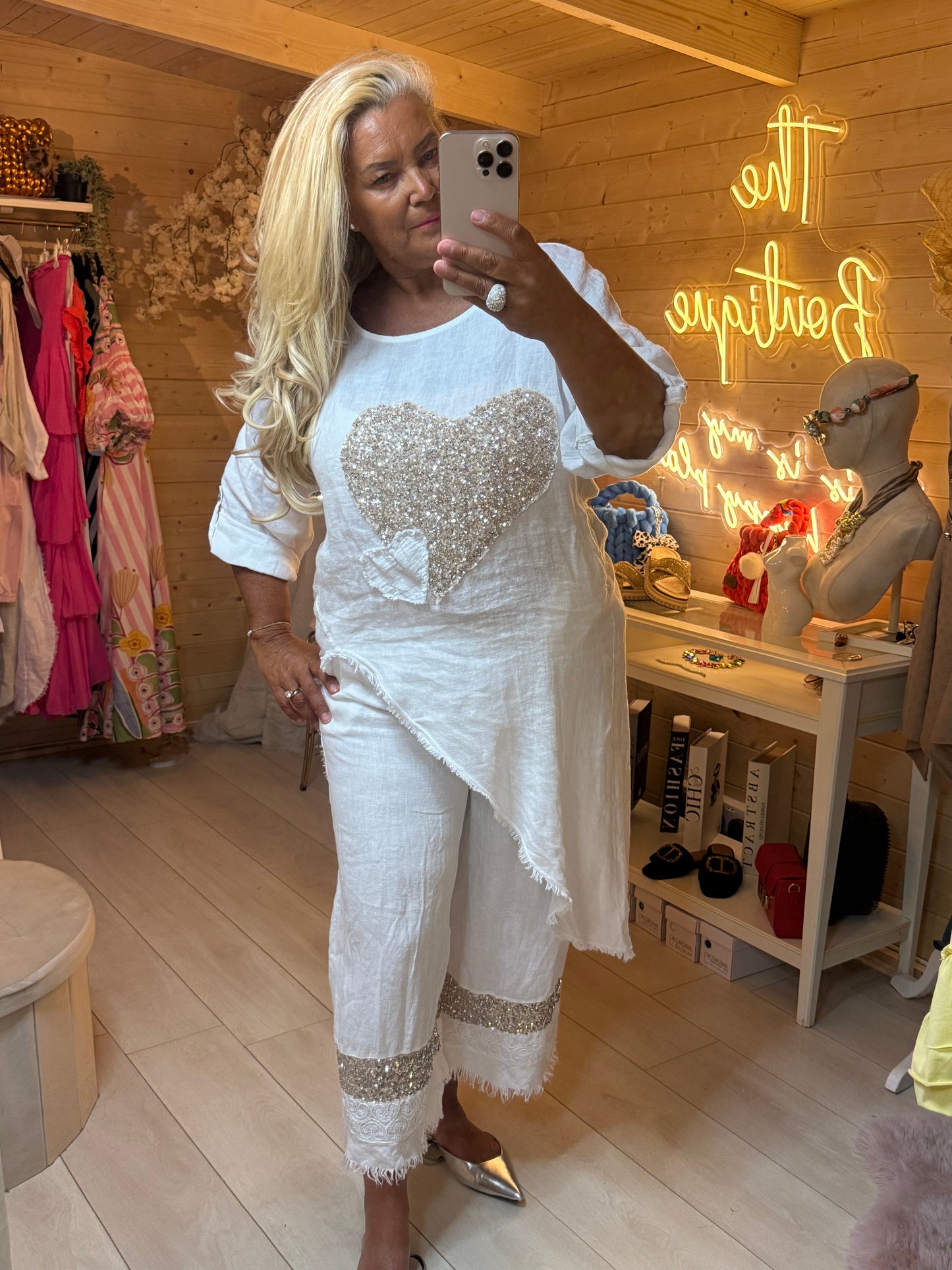 Deluxe Sequin Long Top | One Size 8-18