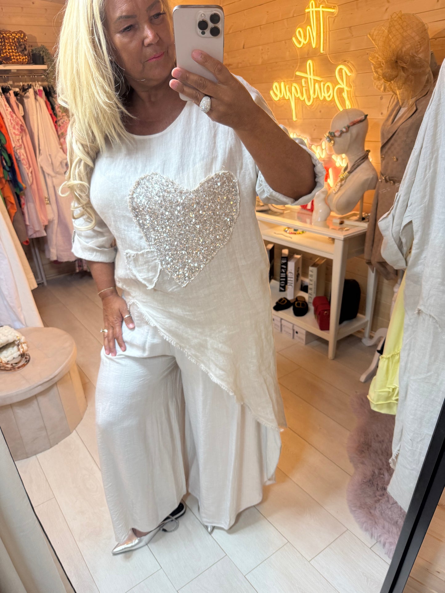 Deluxe Sequin Long Top | One Size 8-18