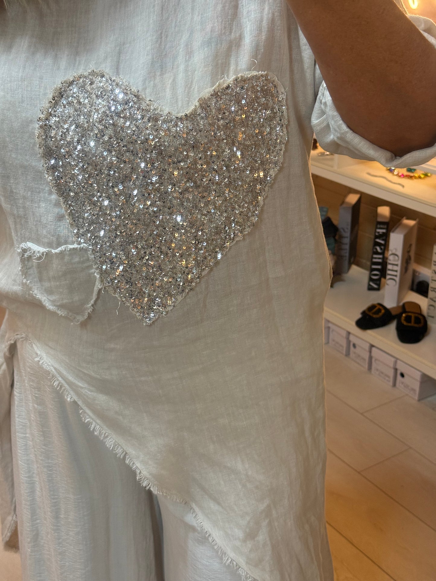Deluxe Sequin Long Top | One Size 8-18
