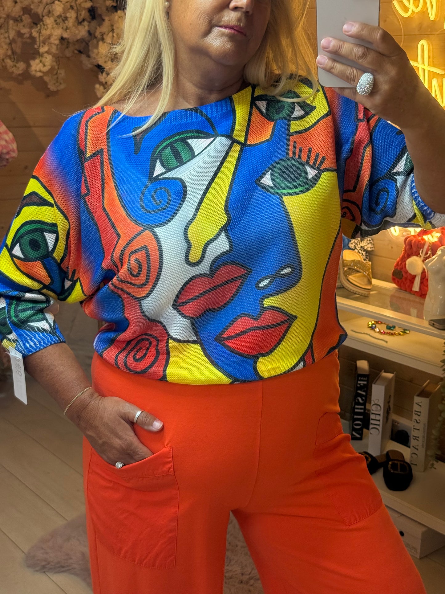 Abstract Face Jumper