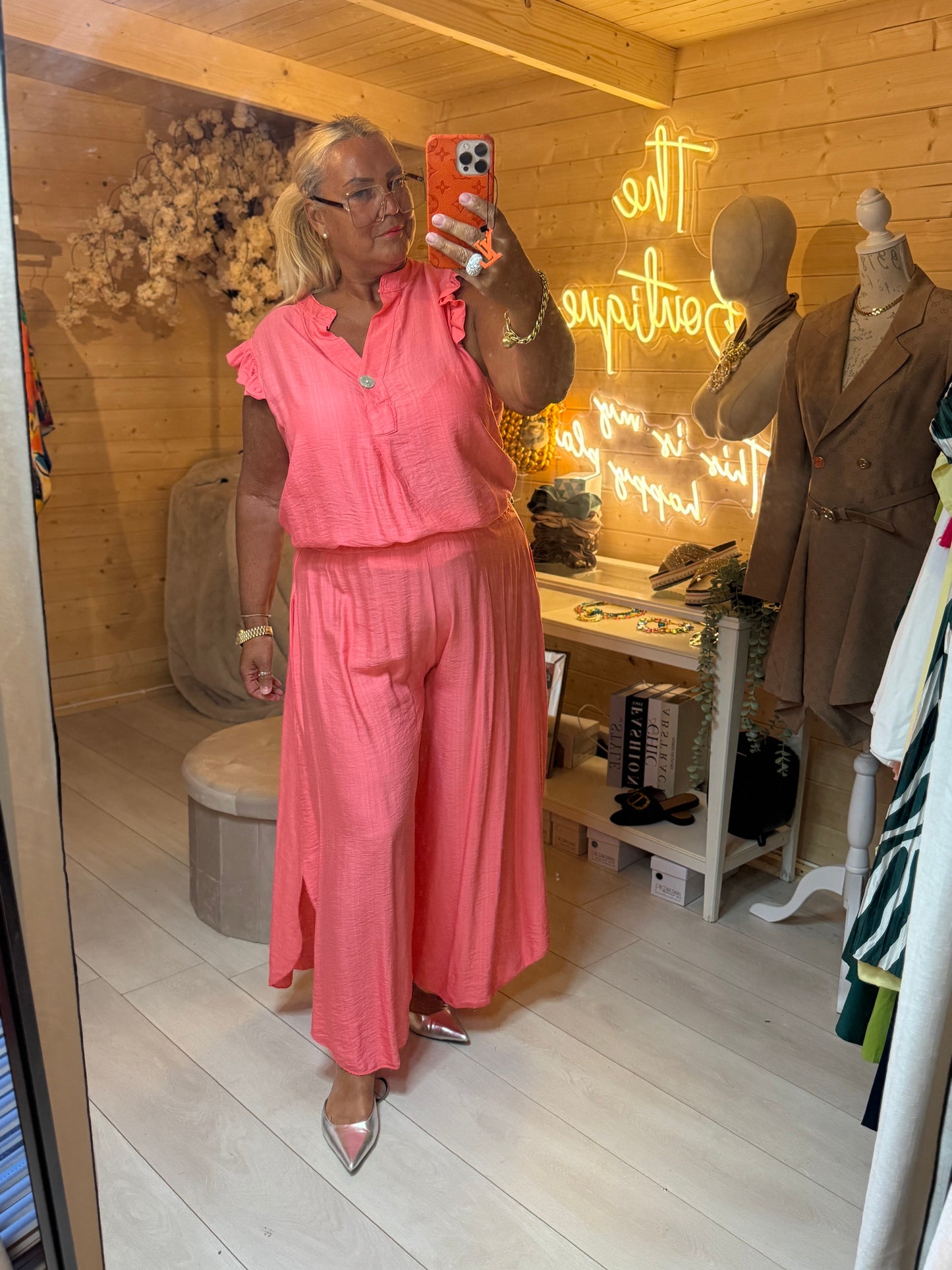 Lulu Trousers | Available in Coral, Black & Stone | One Size 8-18