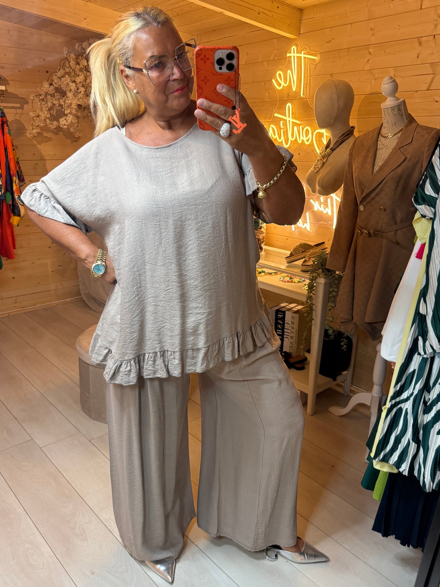 Clara Top | Available in White, Taupe & Orange | One Size 8-20