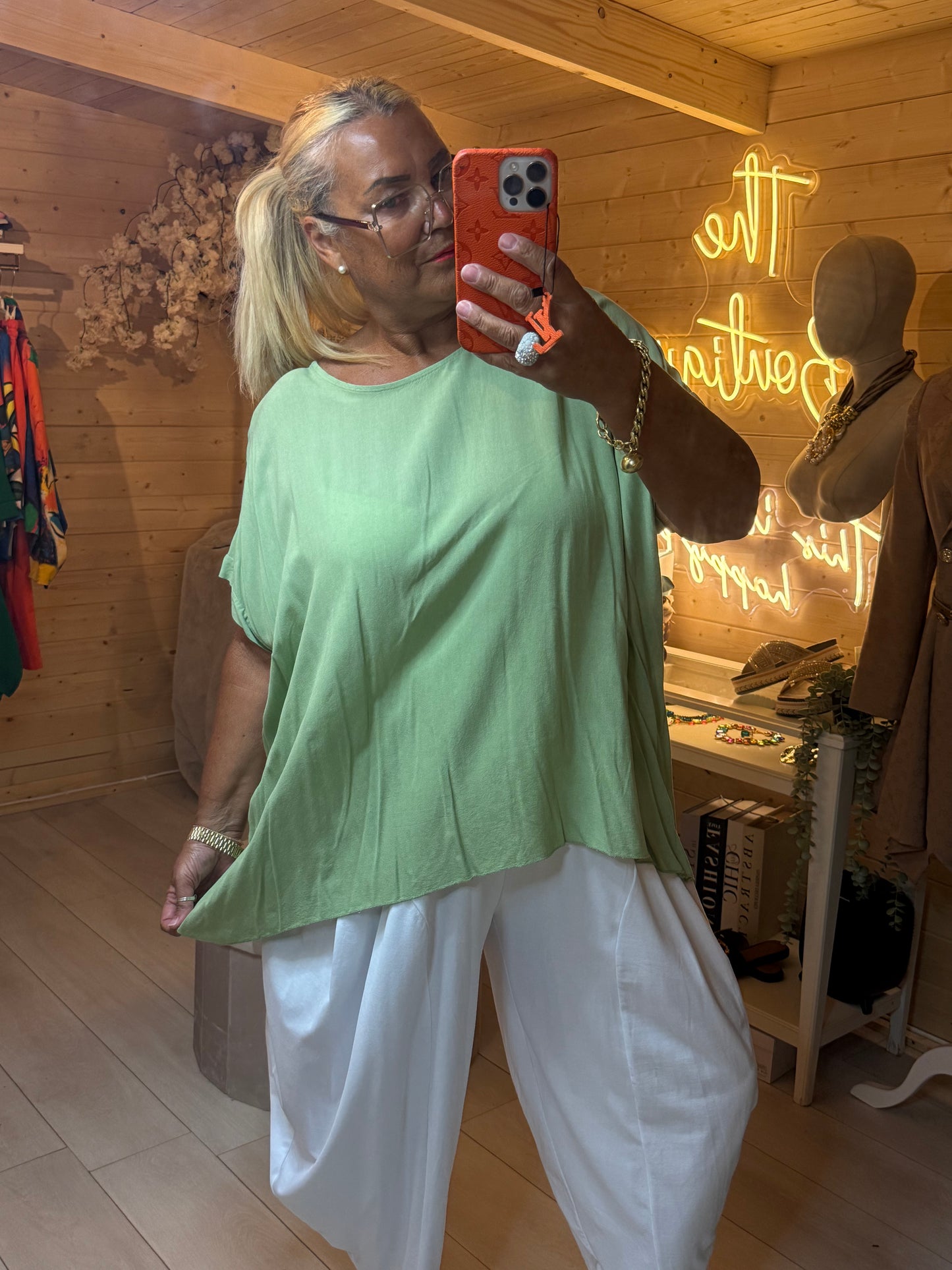 Frankie Top | Sage Green | One Size 8-22