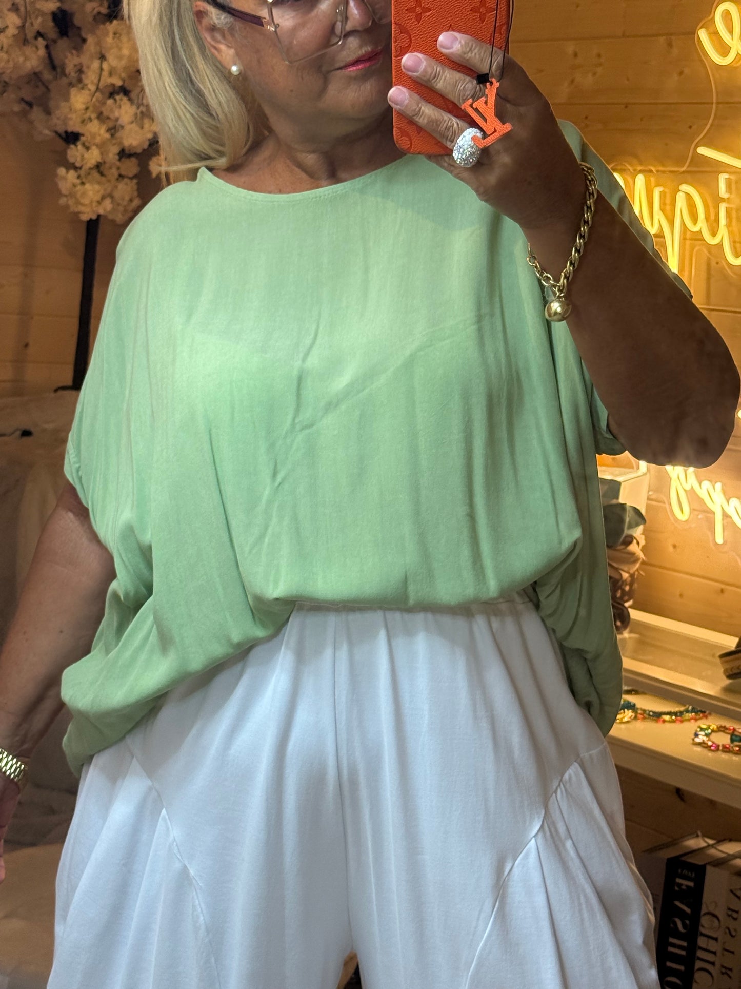 Frankie Top | Sage Green | One Size 8-22