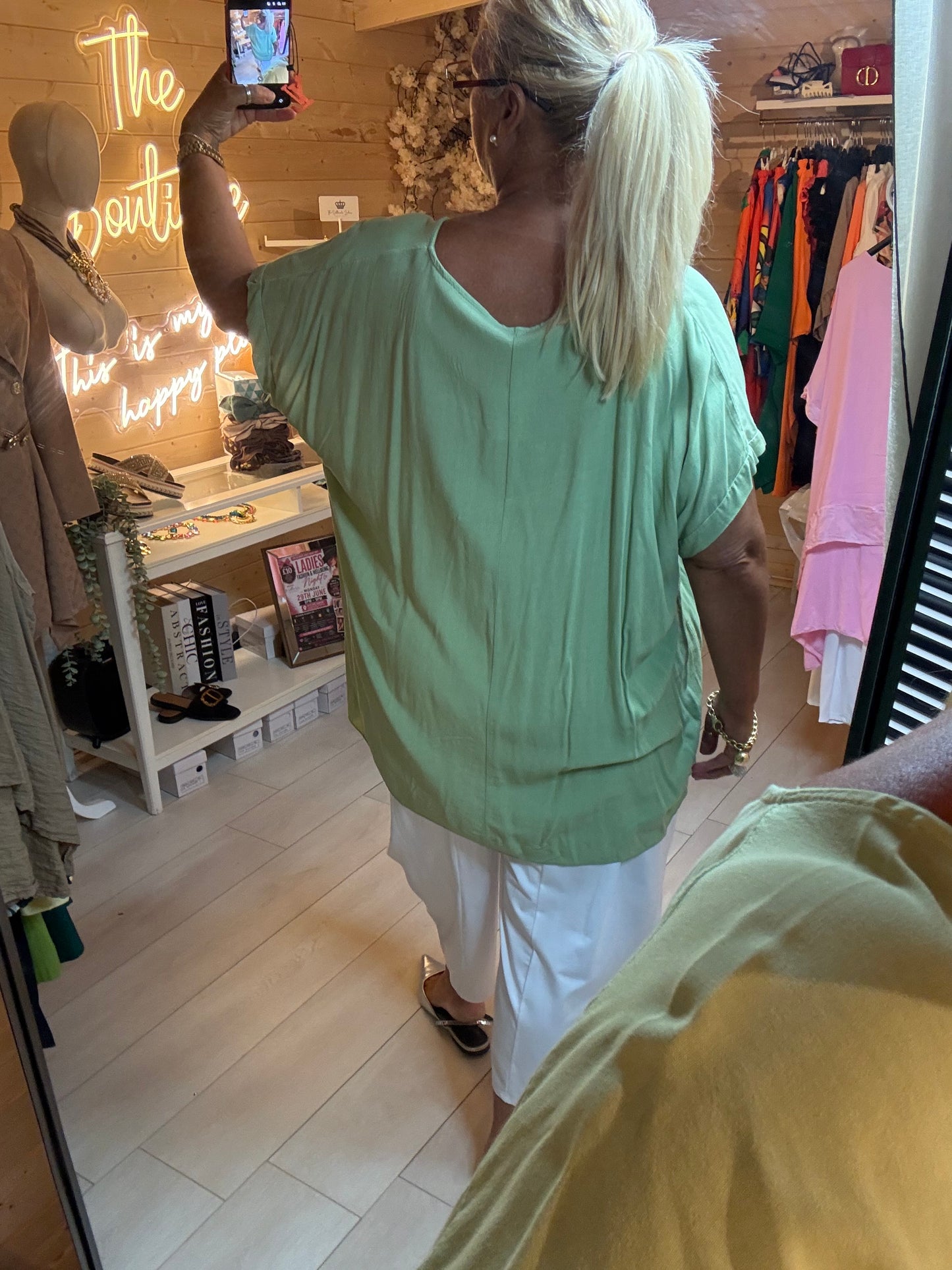 Frankie Top | Sage Green | One Size 8-22