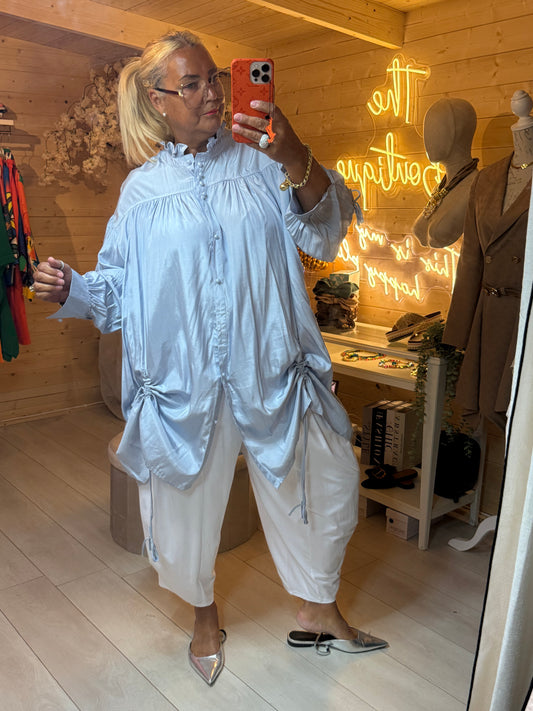 Stella Ruche | Silver Grey | Wear as Dress, Top or Jacket | One Size 8-22