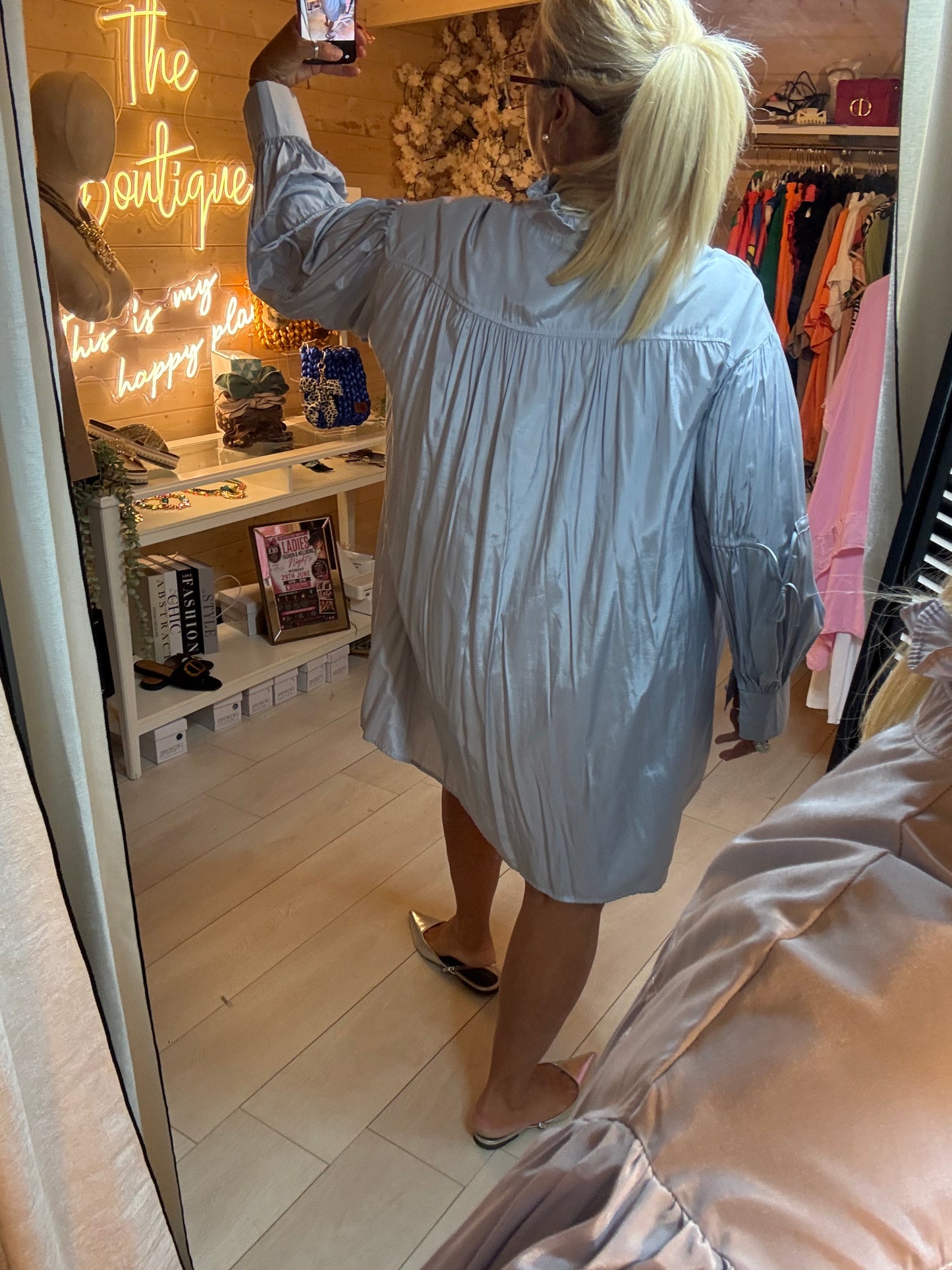 Stella Ruche | Silver Grey | Wear as Dress, Top or Jacket | One Size 8-22