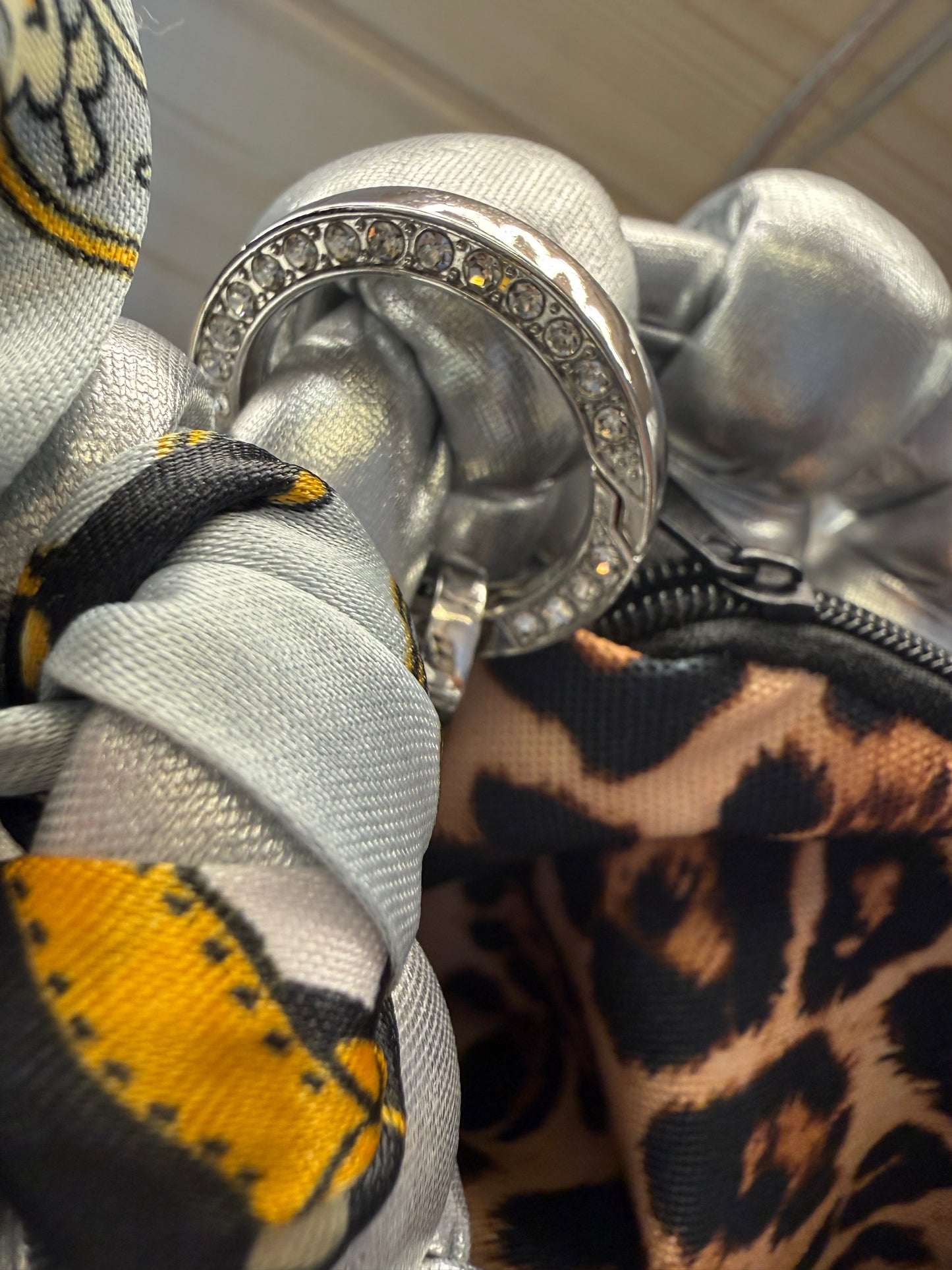 The Silversmith Bag | Chunky Knit Silver | LYBags Plush Luxe Collection