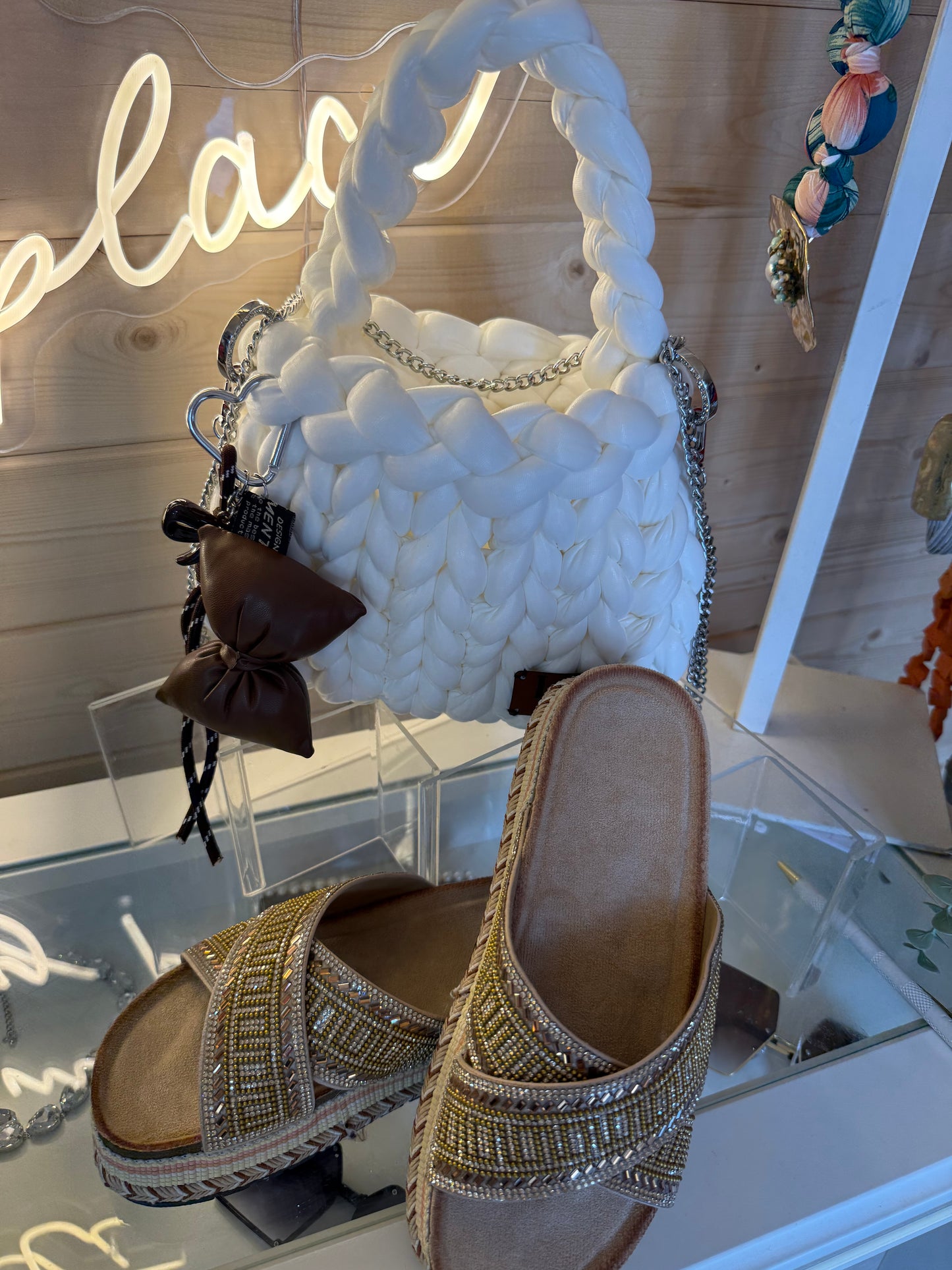 The Polar Bag | Chunky Knit White | LYBags Plush Luxe Collection