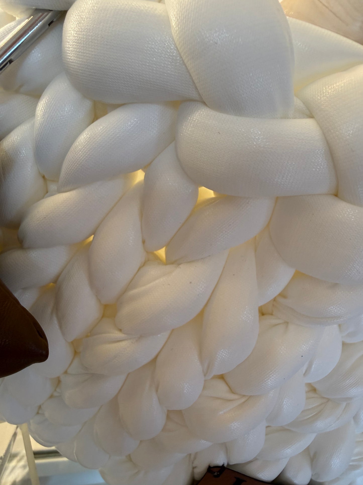 The Polar Bag | Chunky Knit White | LYBags Plush Luxe Collection