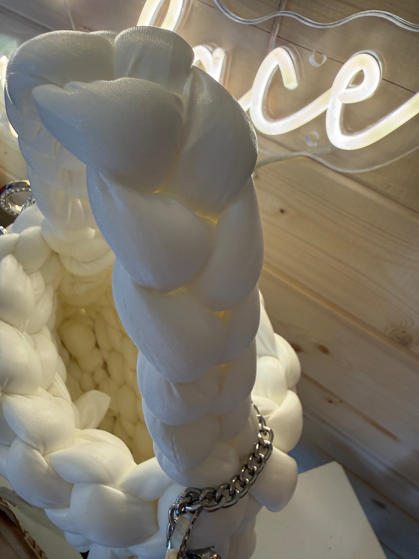 The Polar Bag | Chunky Knit White | LYBags Plush Luxe Collection