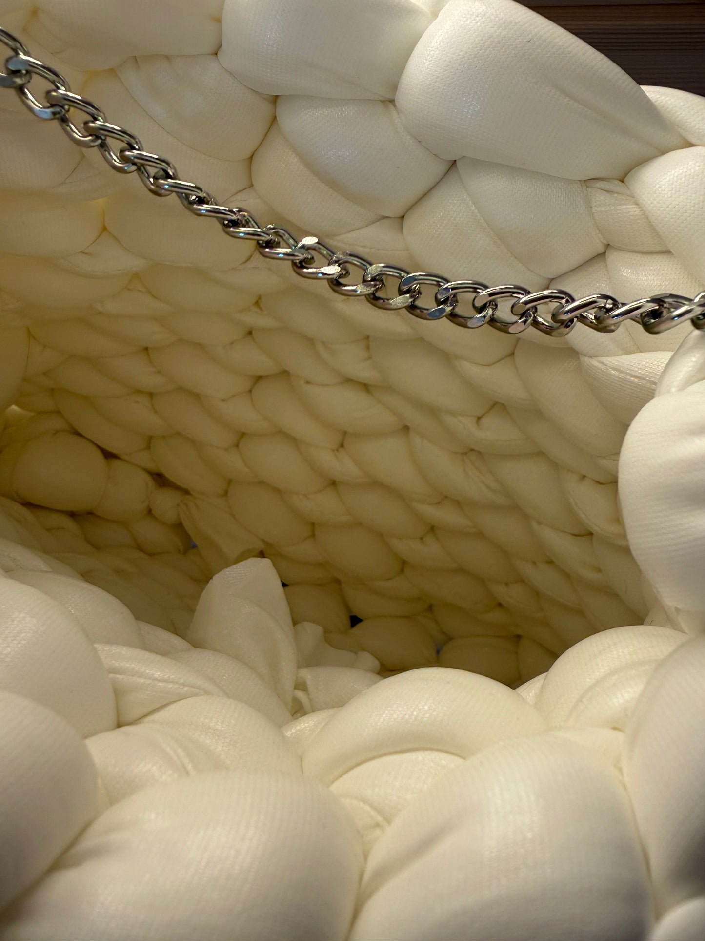 The Polar Bag | Chunky Knit White | LYBags Plush Luxe Collection