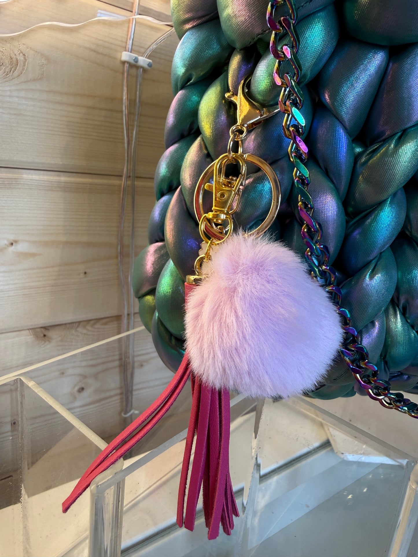 The Mermaid Bag | Iridescent Chunky Knit | LYBags Plush Luxe Collection