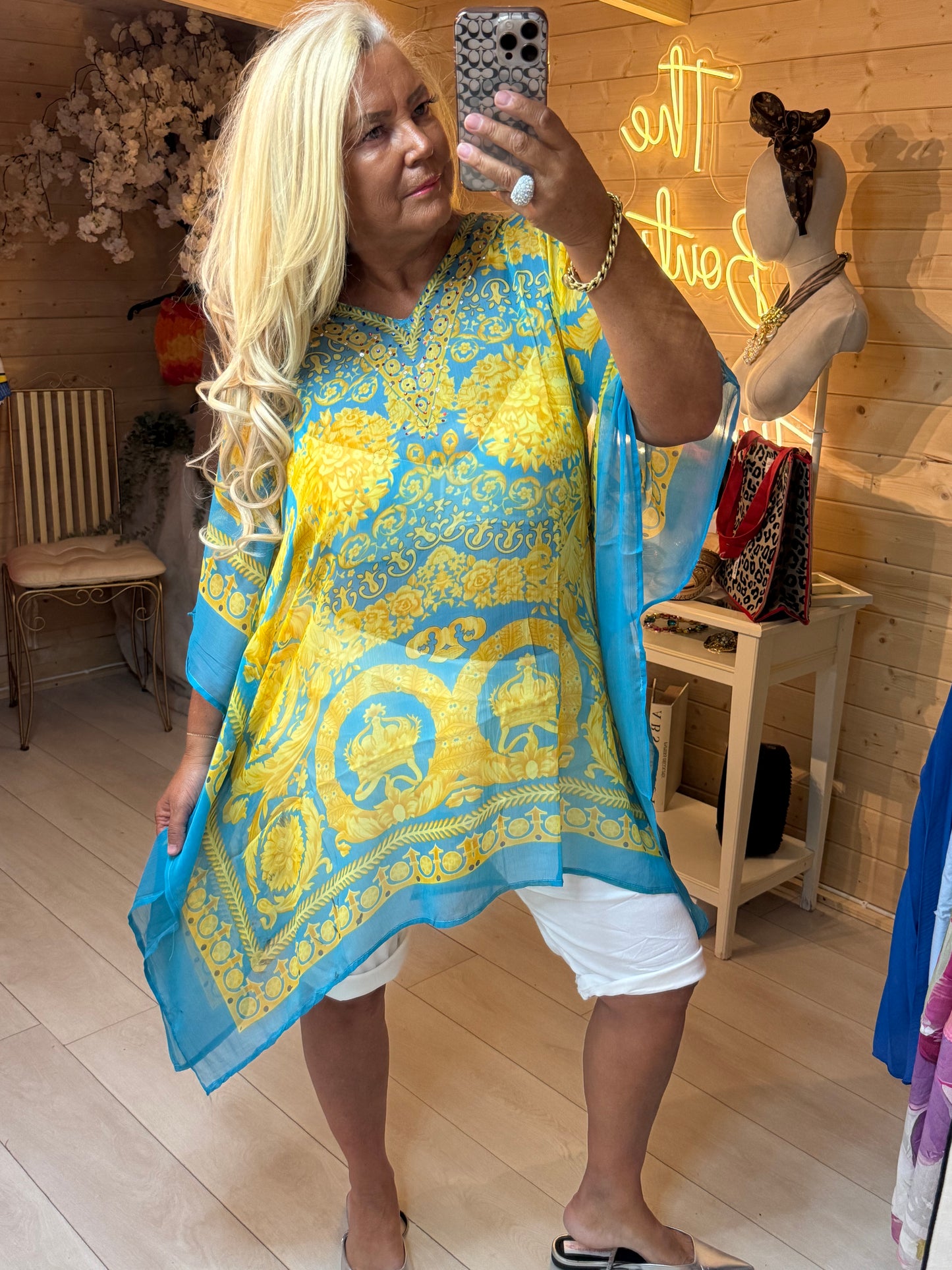 Boutique Kaftan Top – One Size 8-18