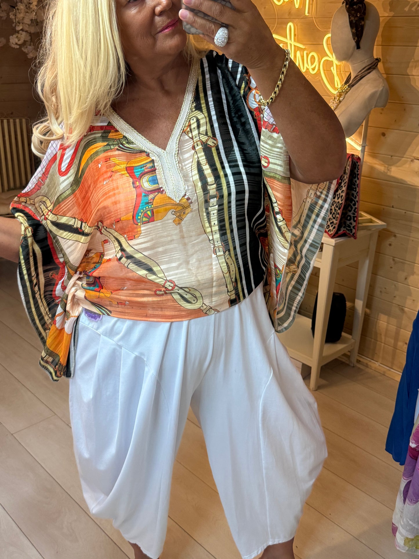 Equestrian Luxe Kaftan Top – One Size 8-16 (Small 18)