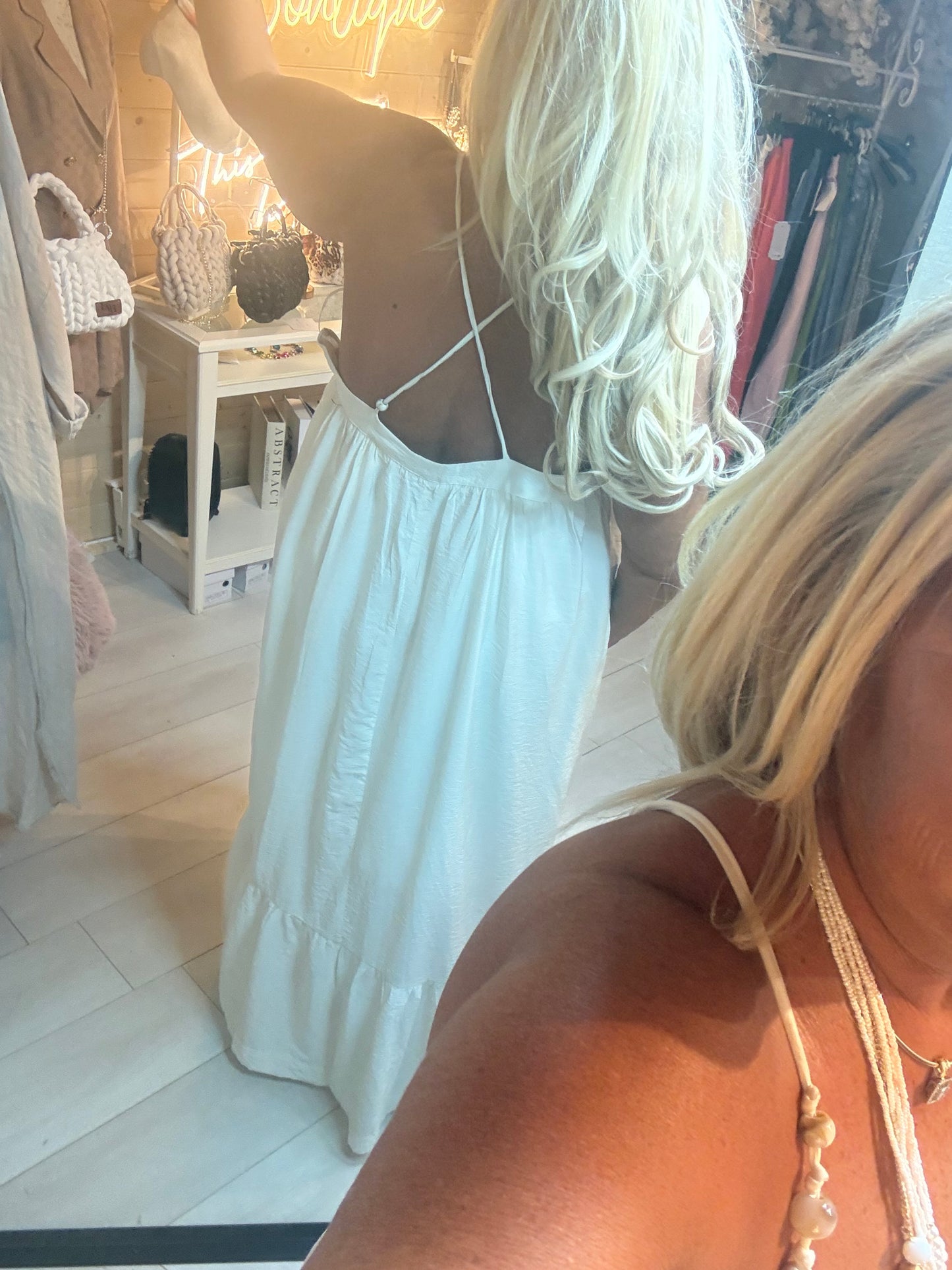 Portofino Cream Tiered Maxi Dress | One Size 12-18