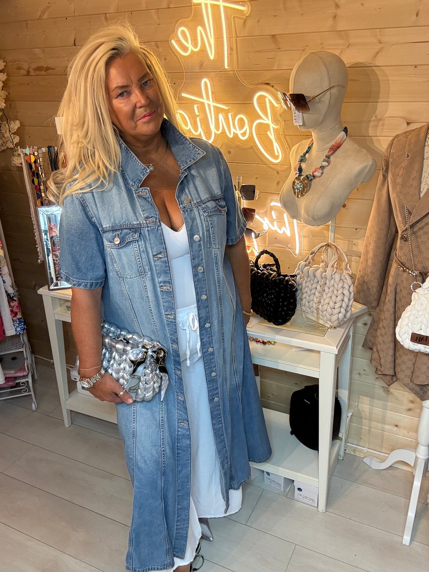 Monaco Denim Shirt Maxi Dress | One Size 12-18