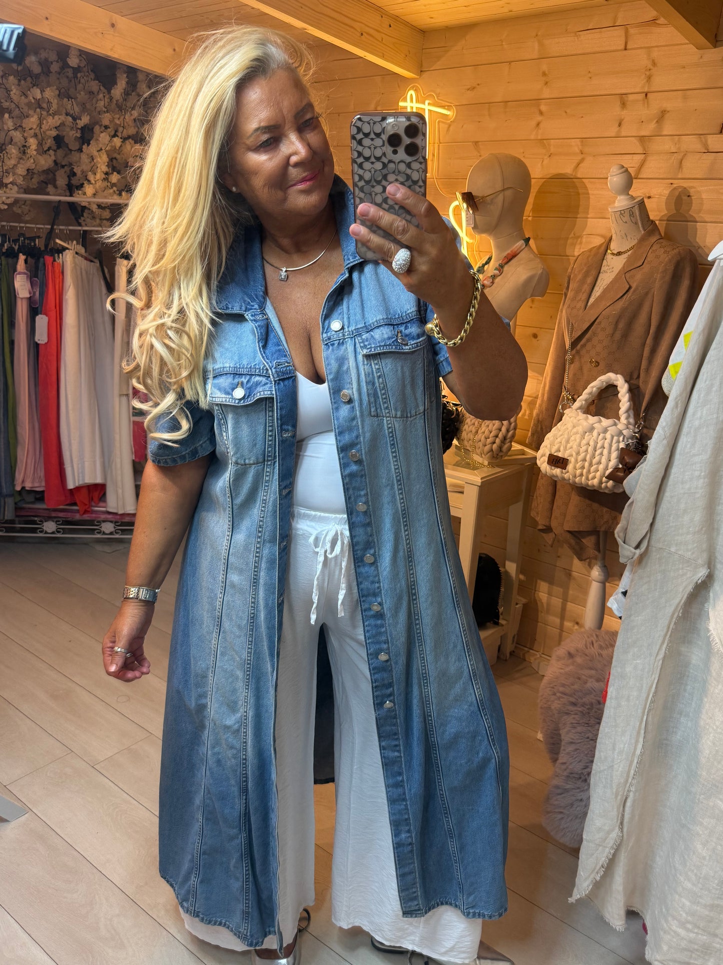 Monaco Denim Shirt Maxi Dress | One Size 12-18