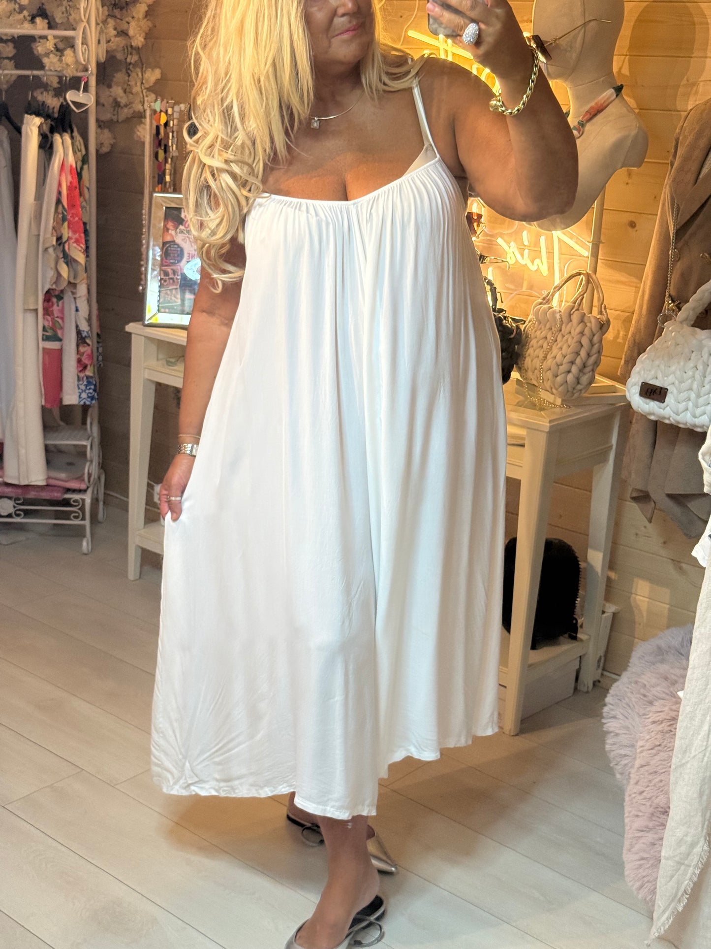 Bianca White Tie-Back Jumpsuit | One Size 8-20