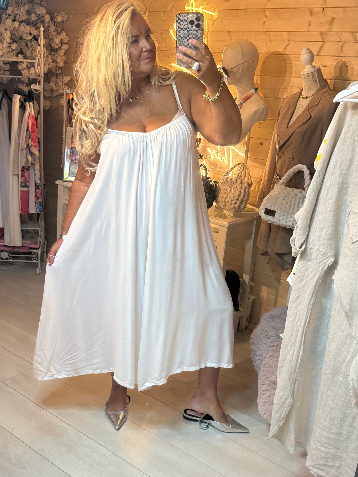 Bianca White Tie-Back Jumpsuit | One Size 8-20