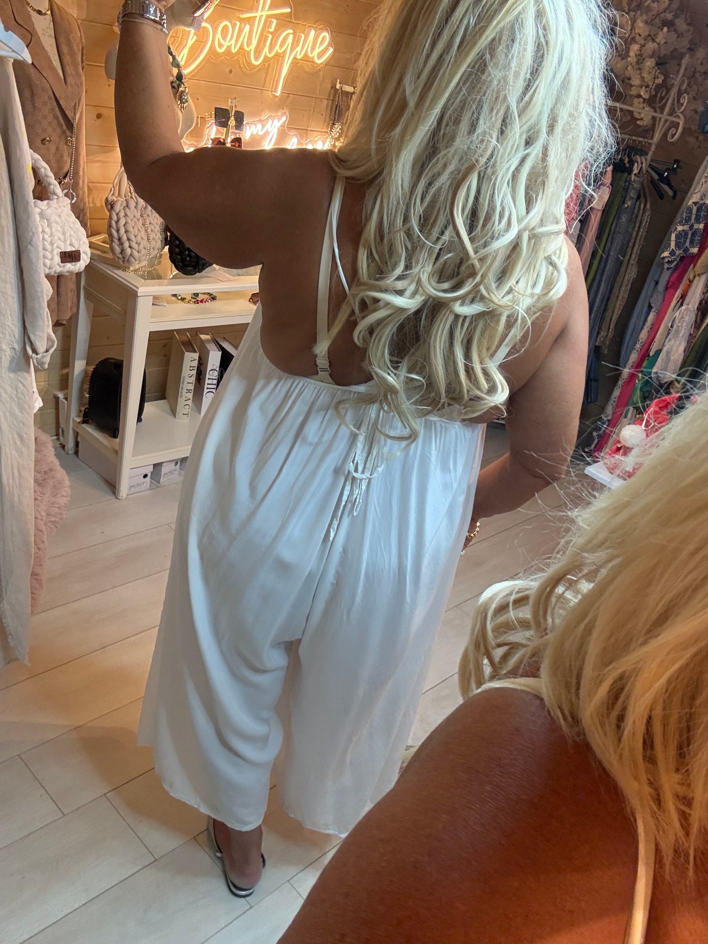 Bianca White Tie-Back Jumpsuit | One Size 8-20