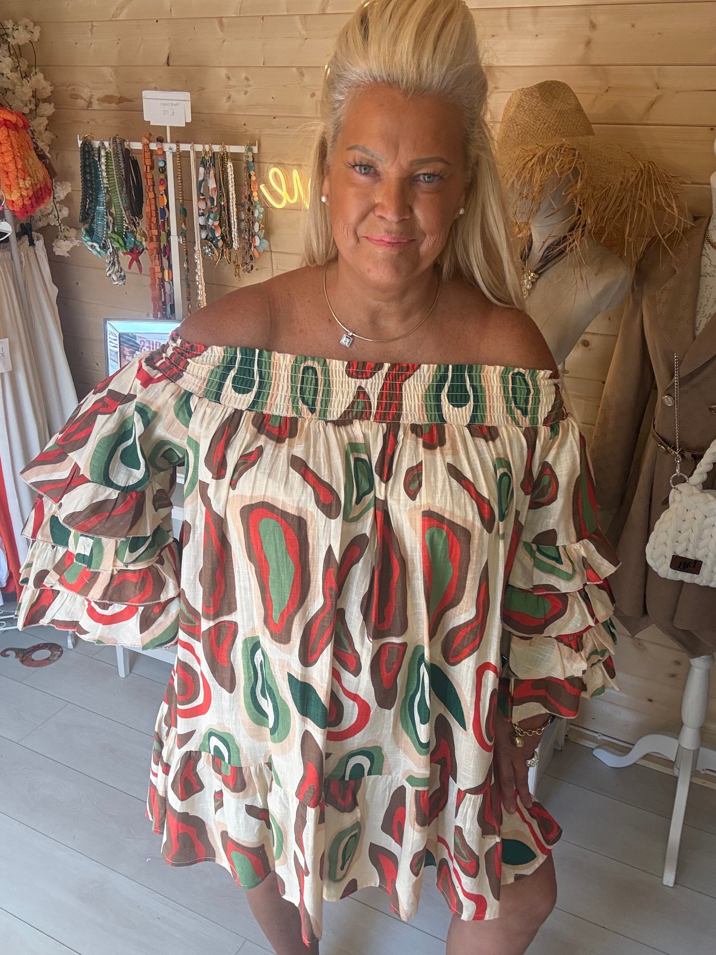 Sienna Off Shoulder Mini Dress One Size 8-20