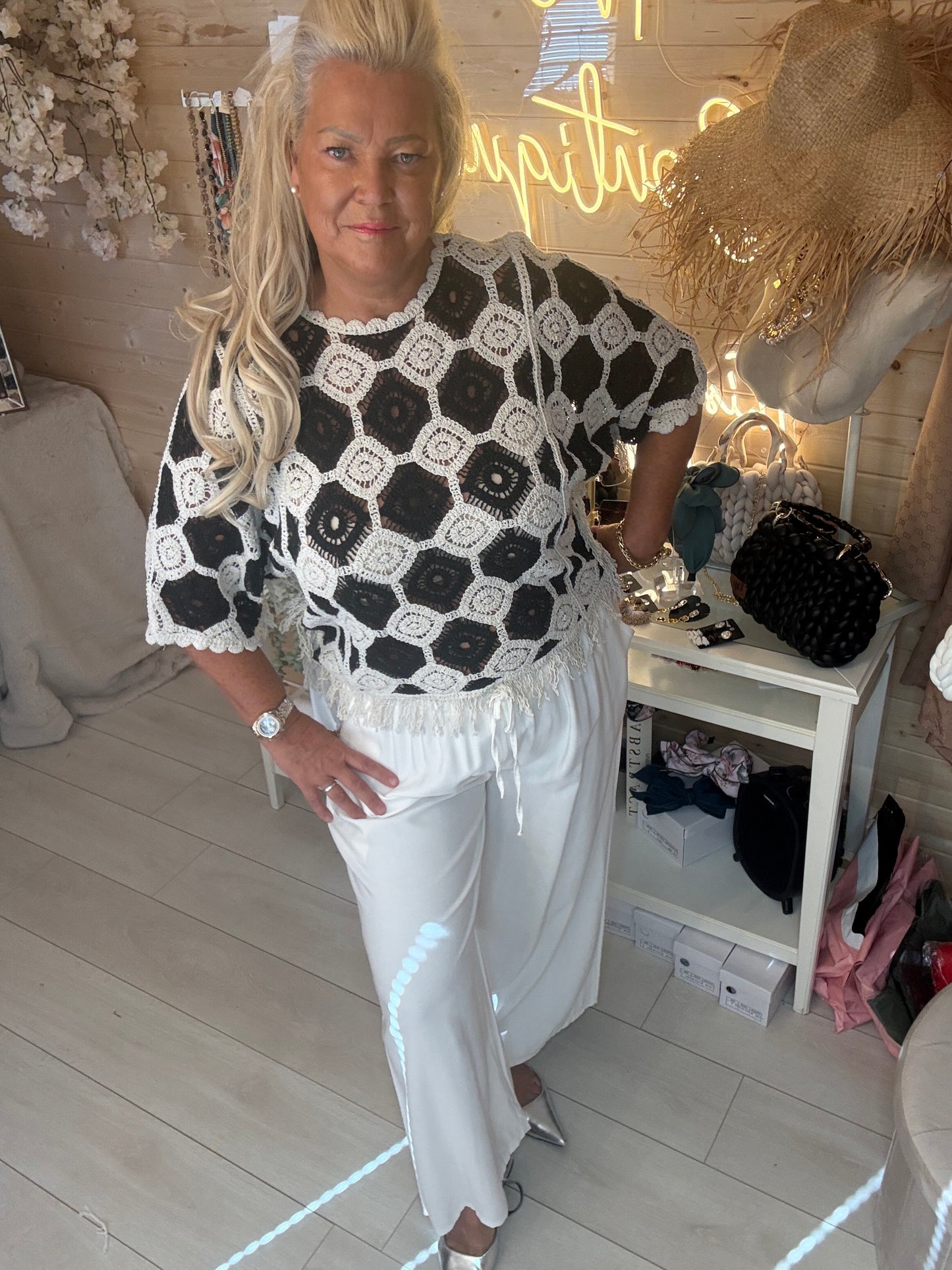 Capri Crochet Granny Square Top One Size 8-18
