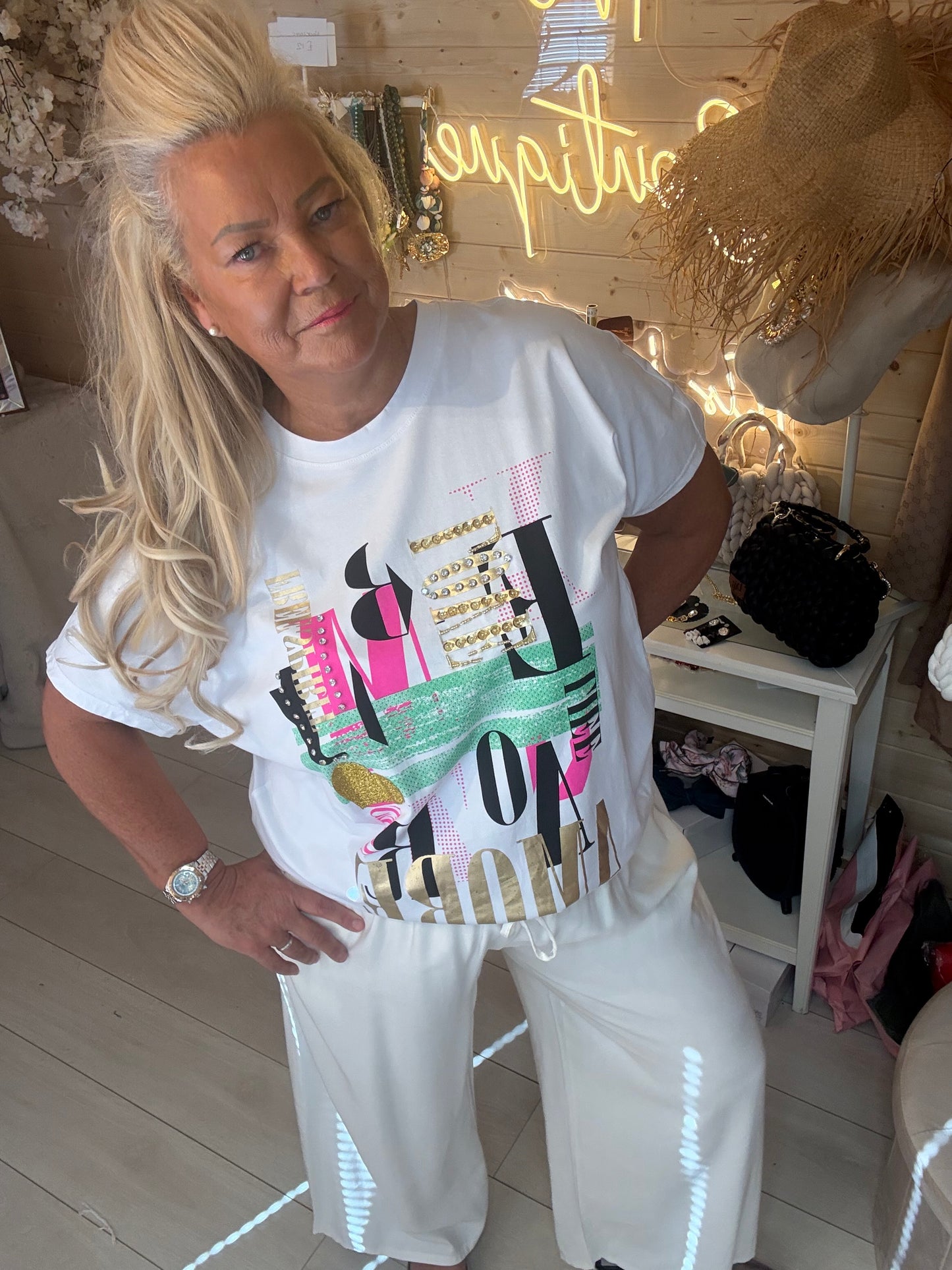 Marbella Graphic Print T-Shirt One Size 8-18