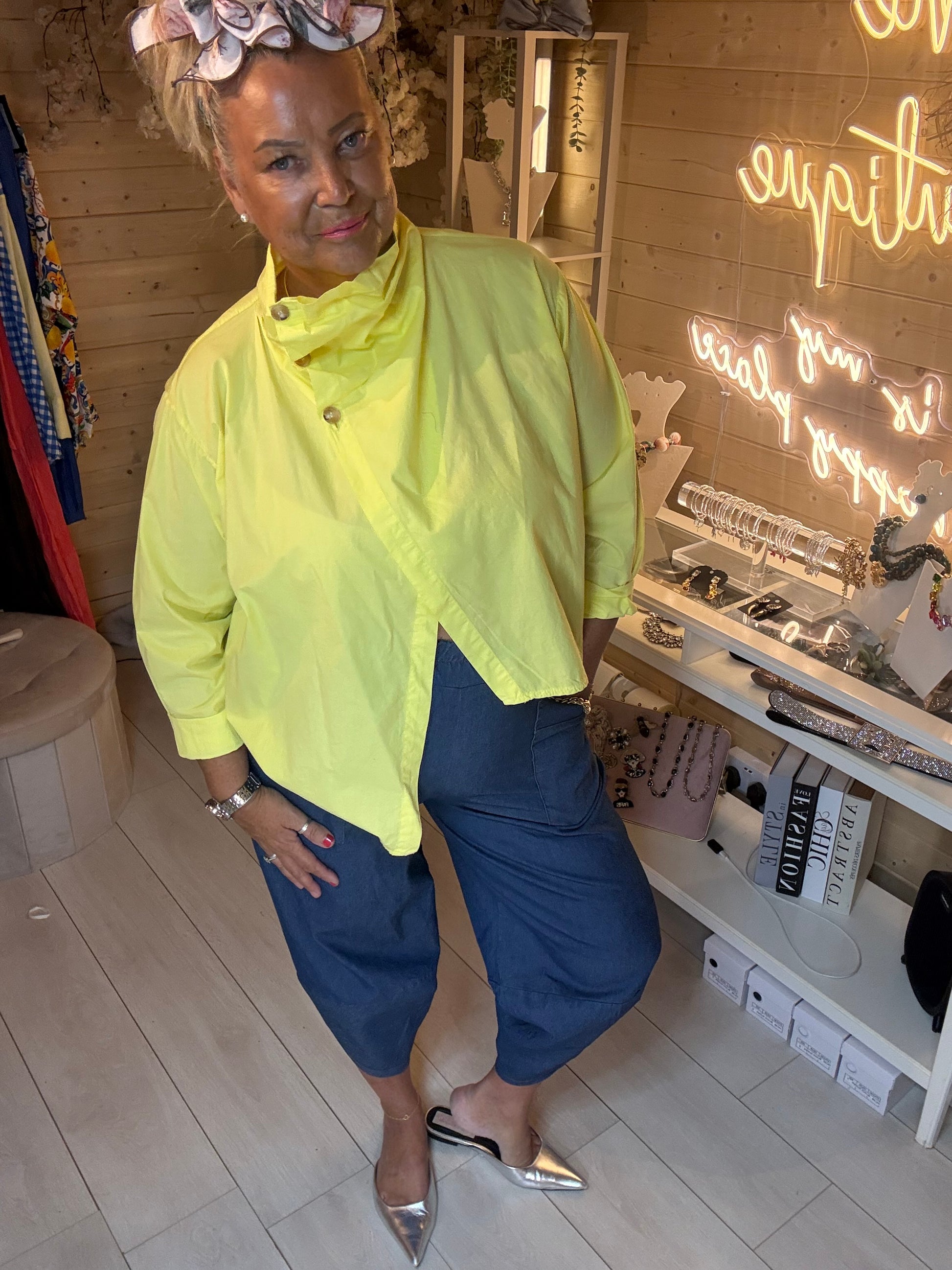 Cannes crossover jacket top three quarter view – The Ultimate Ladies Boutique one size