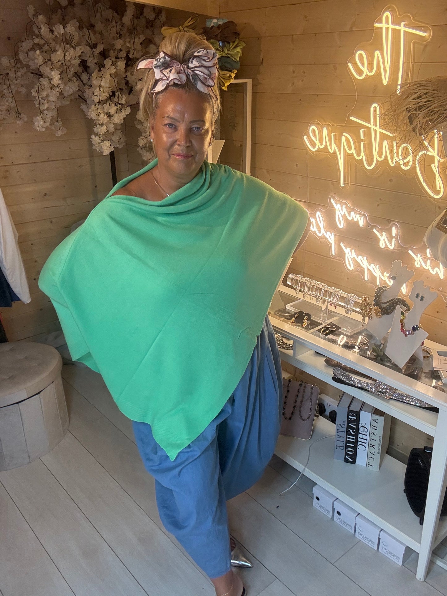 Brezza Lightweight Knit Poncho Cape One Size 8-20